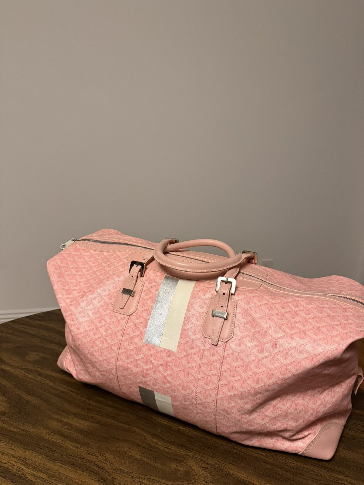 Goyard 2008 Pink Sakura Goyard Boeing Duffle Bag Size ONE SIZE - 3 Thumbnail