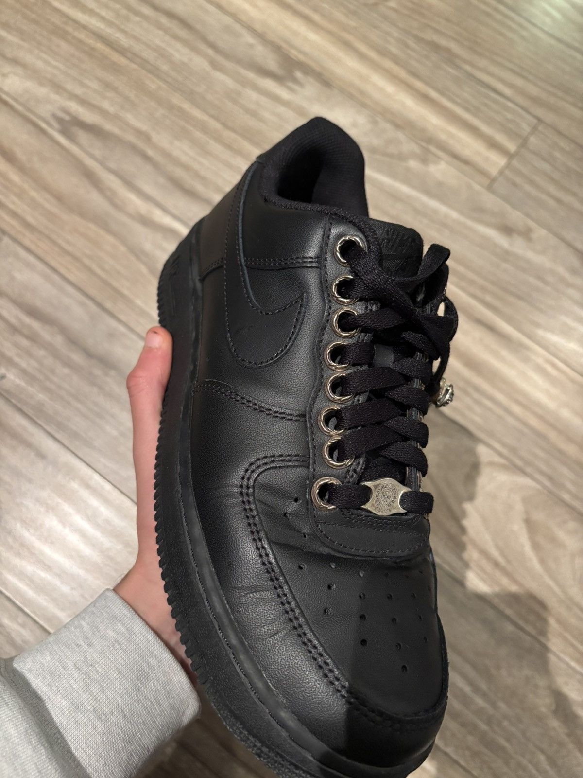 Chrome Hearts Chrome Hearts x Nike Black AF1 Size US 9 / EU 42 - 5 Thumbnail