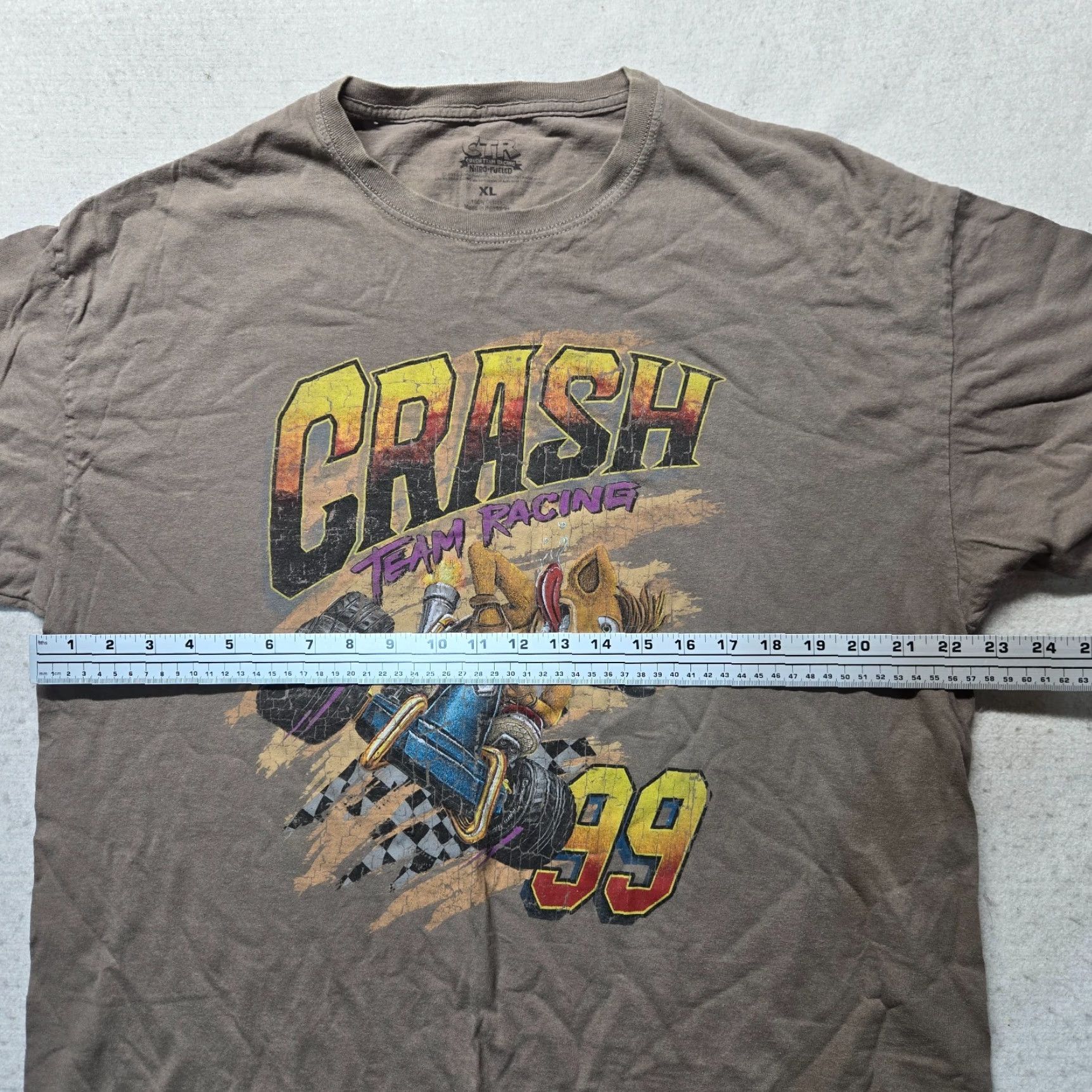 Vintage VINTAGE Crash Bandicoot T-Shirt Men XL Brown Crash Race Team Nitro Fueled Video Game Logo Graphic Print Short Sleeve Size US XL / EU 56 / 4 - 4 Thumbnail