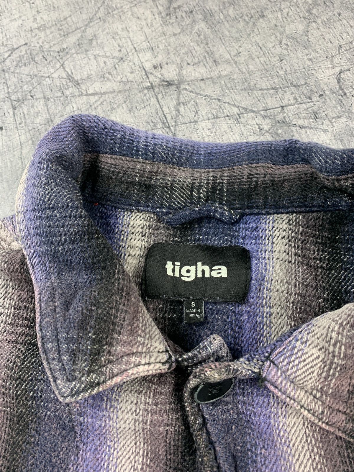 tigha TIGHA FLANNEL OVERSHOT SHIRT PURPLE HEAVY WEIGHT LUXURY TOP Size US S / EU 44-46 / 1 - 6 Thumbnail