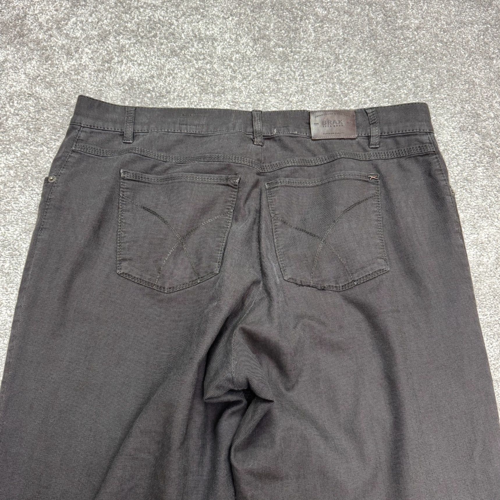 BRAX BRAX Chino Pants Men 42x34 Dark Gray Straight Leg Trouser Size US 42 / EU 58 - 5 Thumbnail