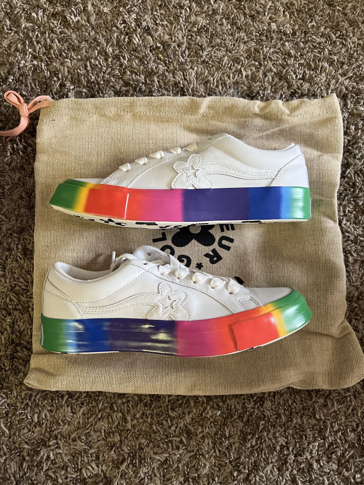 Converse one star rainbow best sale