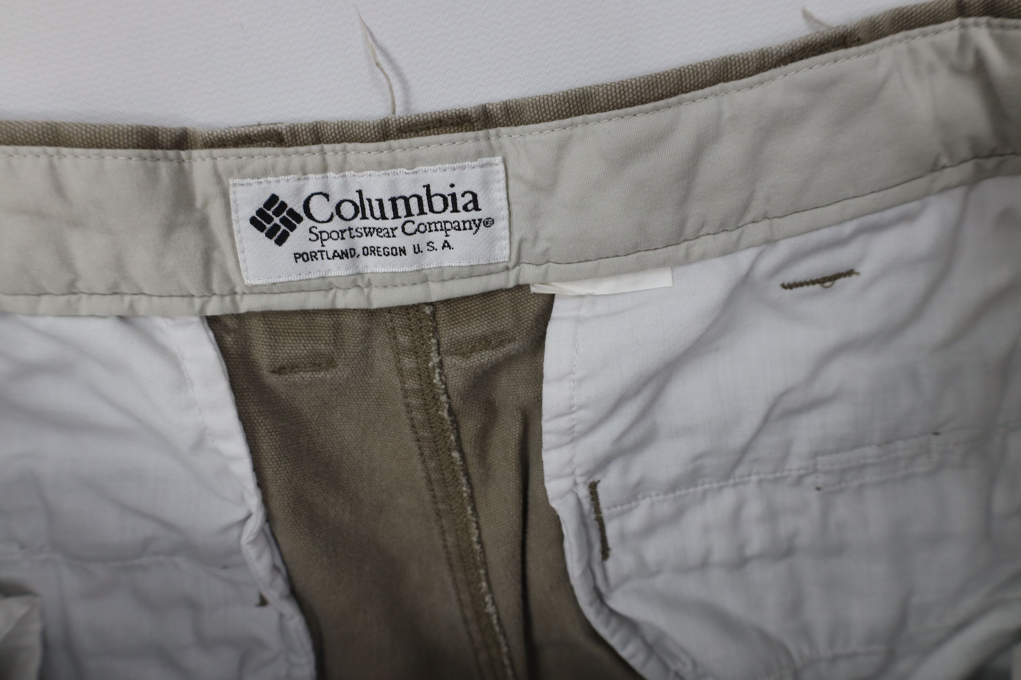 Columbia Vintage Columbia Spell Out Canvas Wide Leg Pants Green Size US 32 / EU 48 - 8 Thumbnail