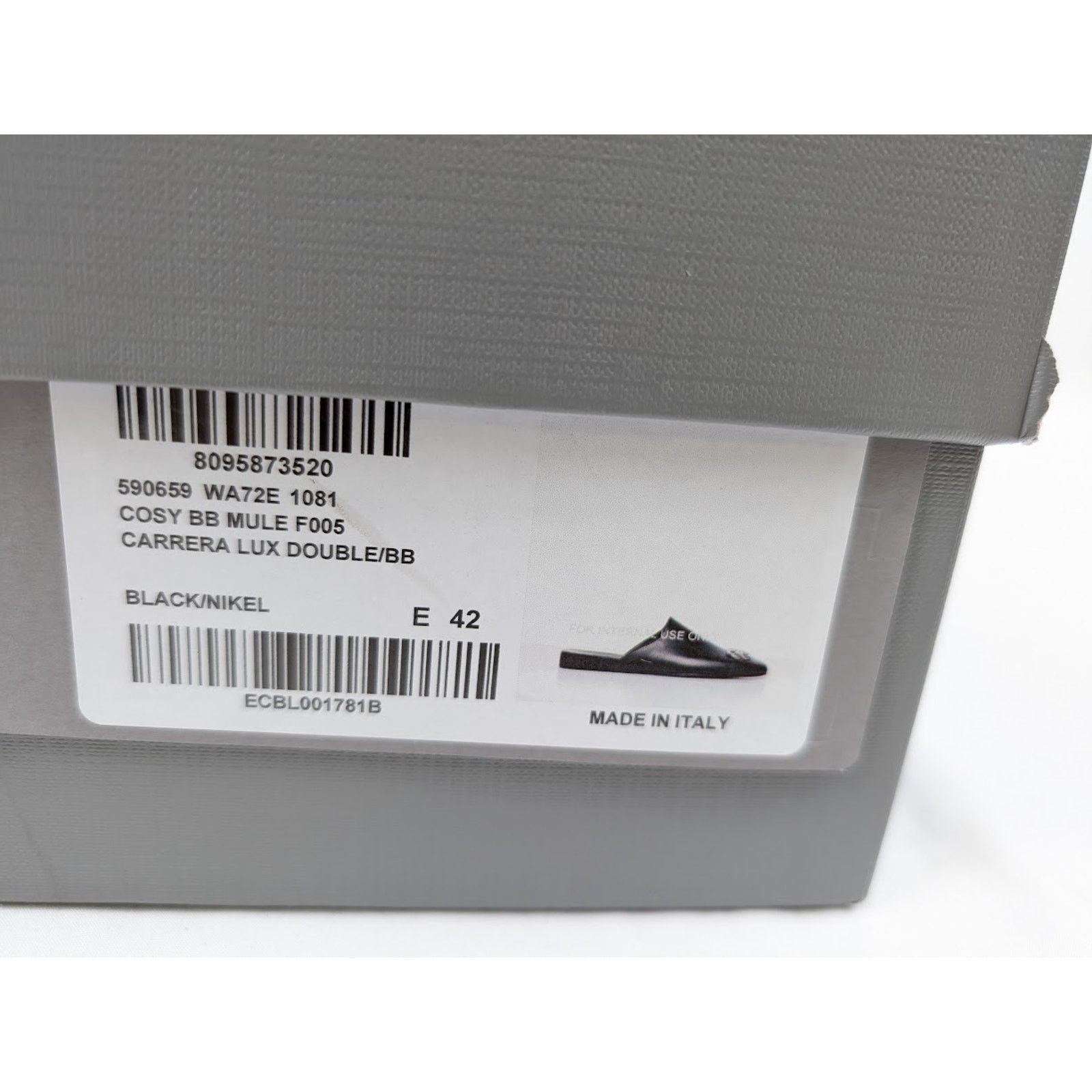 Balenciaga o1rshd1 Q:2 / Cosy BB Mules in Black/Nikel Size US 9 / EU 42 - 23 Thumbnail