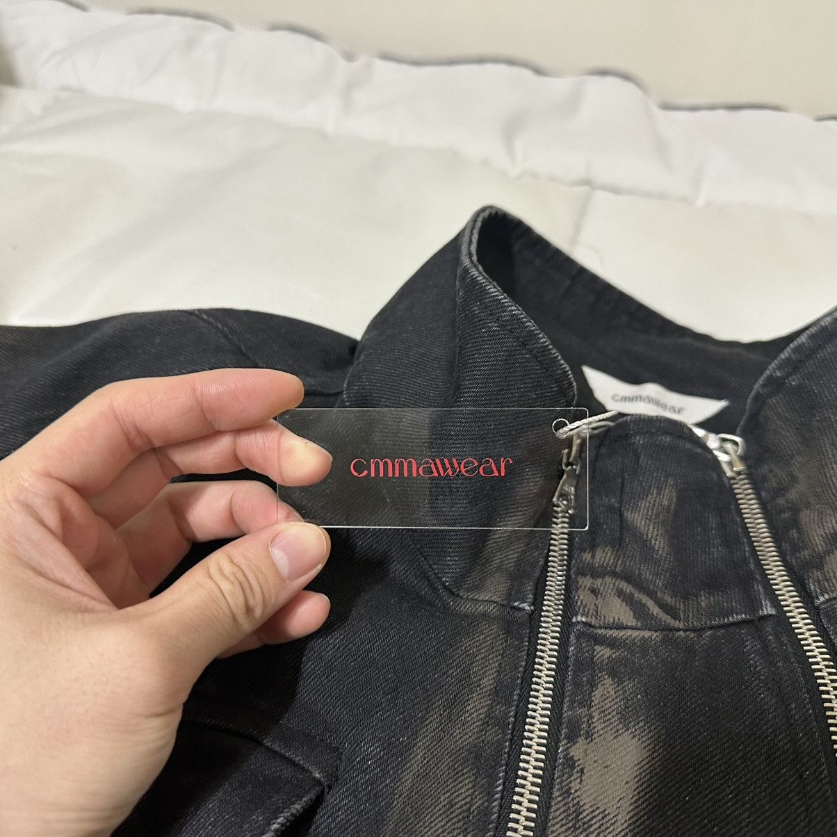 CMMAWEAR ARTICULATED SLEEVE JACKET BLACK DENIM MUD Size US M / EU 48-50 / 2 - 8 Thumbnail