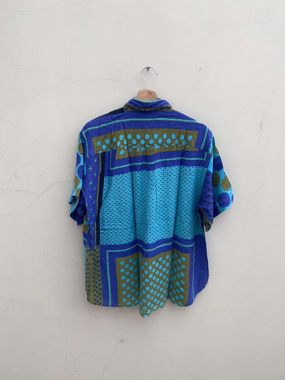 Tornado Mart 1990s Marithe Francoise Girbaud - Geometric Oversize Shirt Size US S / EU 44-46 / 1 - 4 Thumbnail