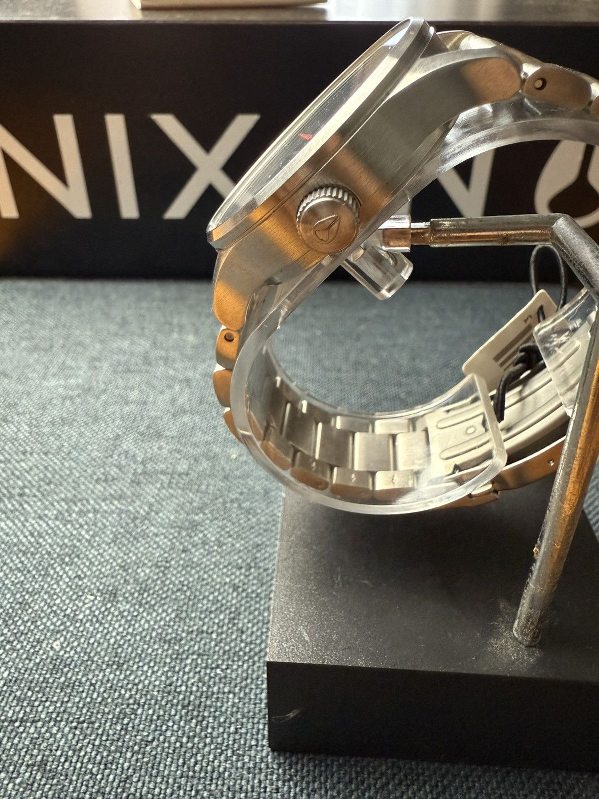 Nixon Nixon Sentry 38 SS Blue Sunray Watch Size ONE SIZE - 3 Thumbnail