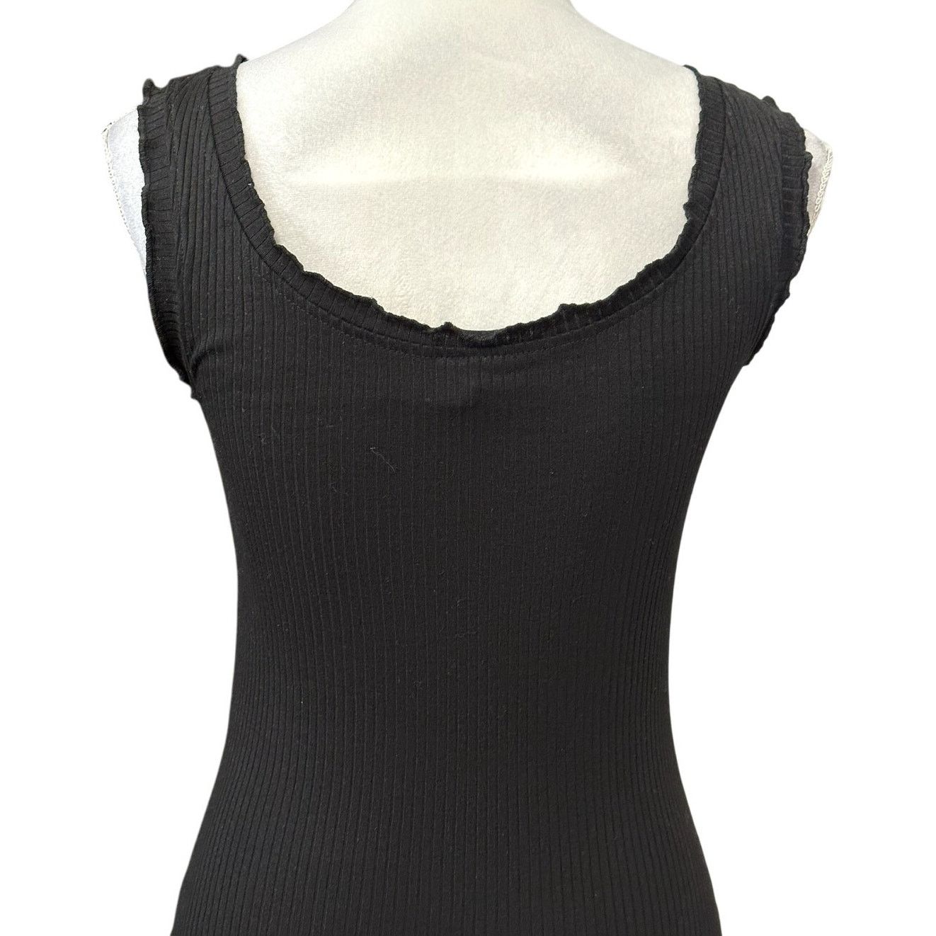 Other Vero Moda Classic Midi Dress Ribbed Scoop Neck Black M NWOT Size M / US 6-8 / IT 42-44 - 5 Thumbnail