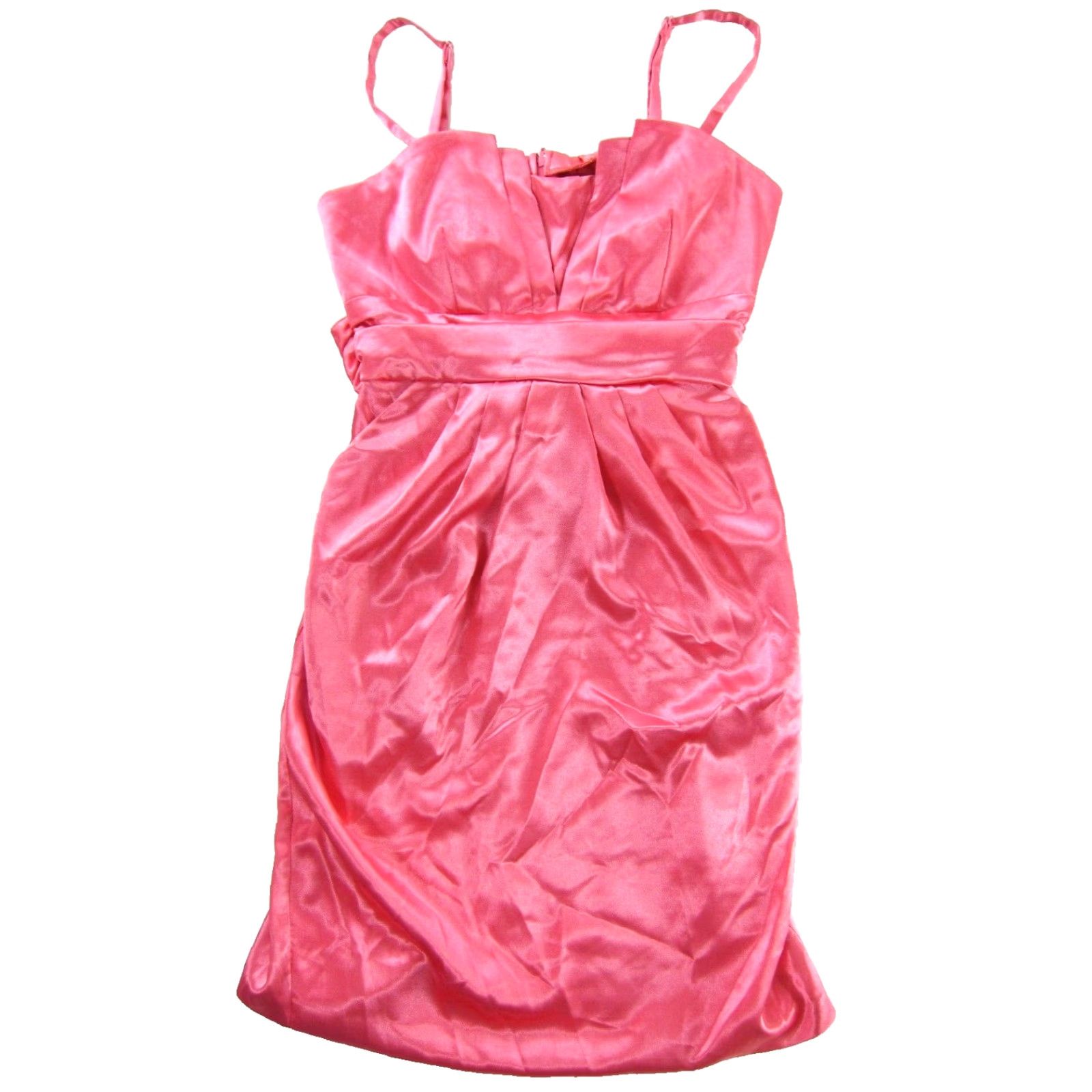 Vintage VINTAGE Byer California Pink Satin Pocket Prom Party Dress 7 - Pocket - Satin - Sleeveless - Dress - Pink - Byer California - 7 Size M / US 6-8 / IT 42-44 - 2 Thumbnail