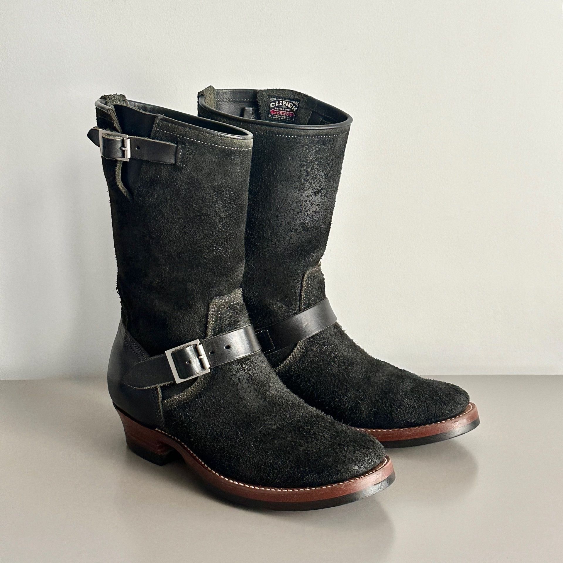 Clinch Boots Clinch x BSW Black Roughout Engineer Boots Size US 9 / EU 42 - 1 Thumbnail