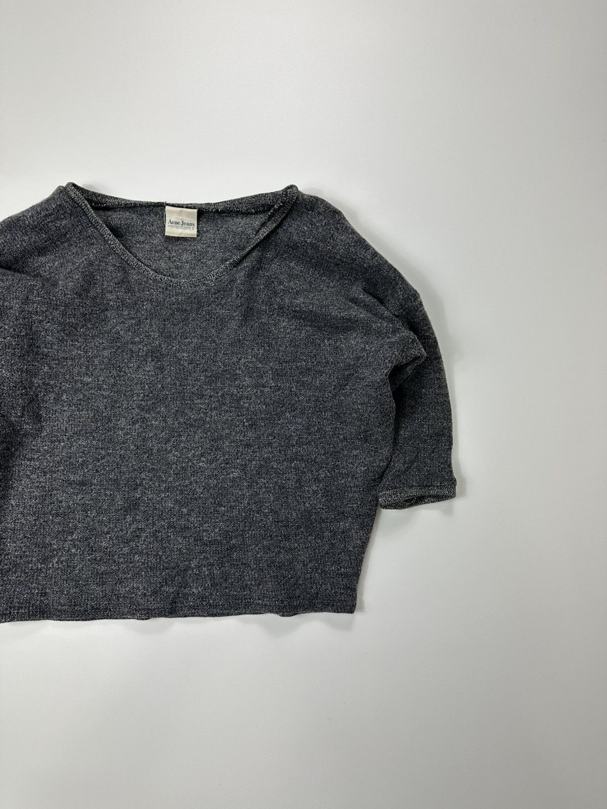 Acne Studios Acne Studios Cropped Sweater Graphite Size S / US 4 / IT 40 - 4 Thumbnail