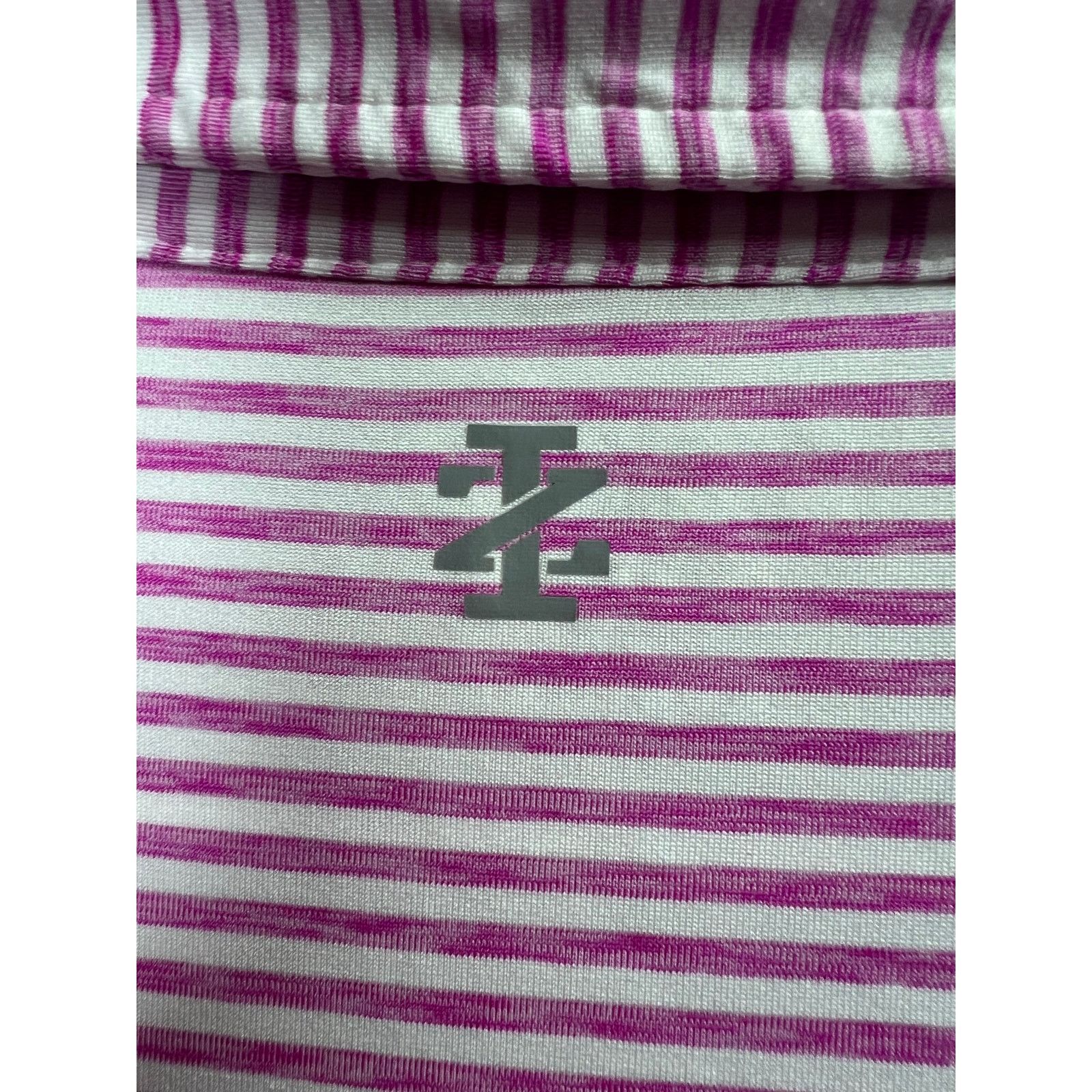 Izod Izod Golf Polo Shirt Men's Large Pink Stripes Short Sleeve Size US L / EU 52-54 / 3 - 9 Thumbnail