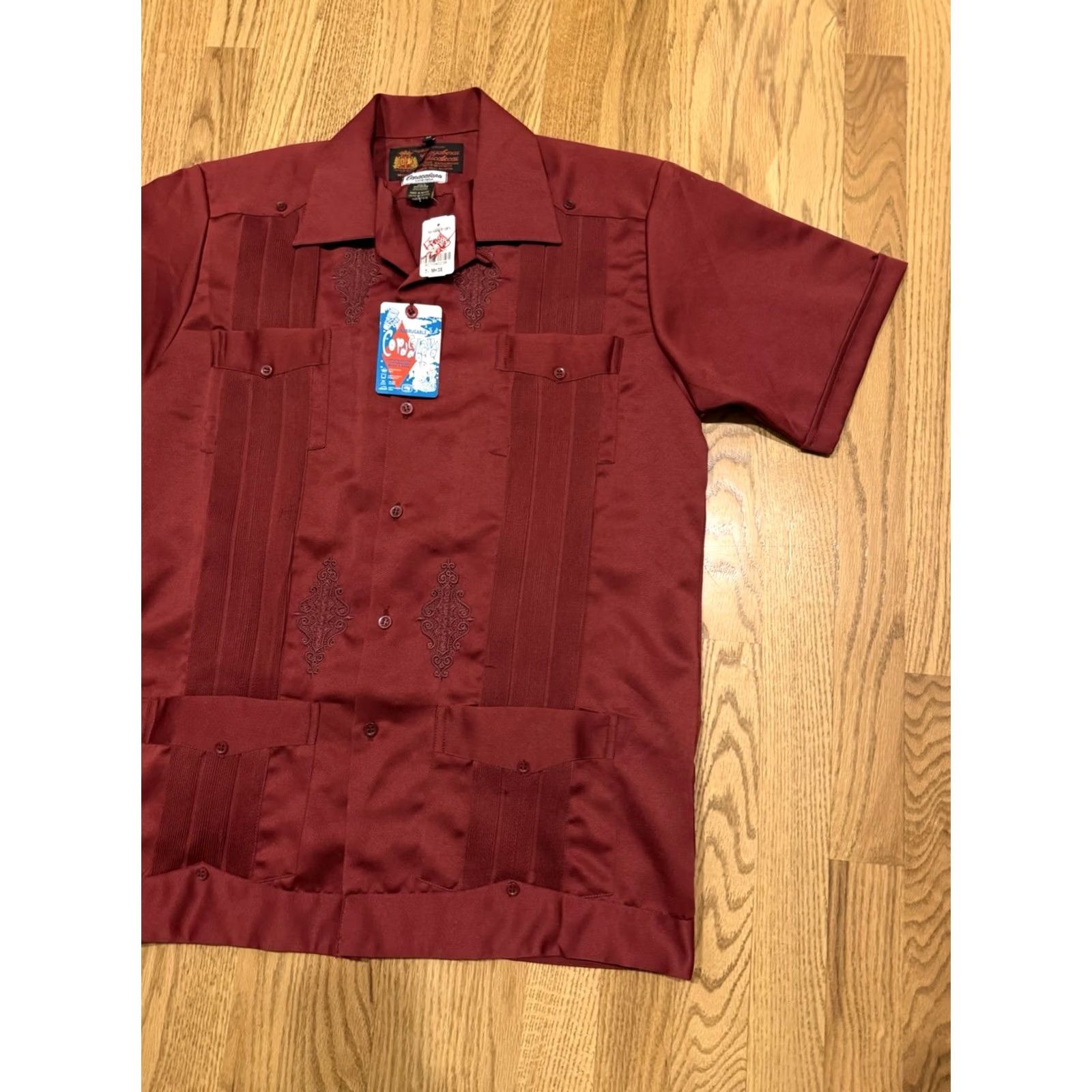 Vintage VINTAGE Guayabera Yucateca Shirt Medium Men’s Satin Mexican Copacabana NOS NWT Size US M / EU 48-50 / 2 - 6 Thumbnail