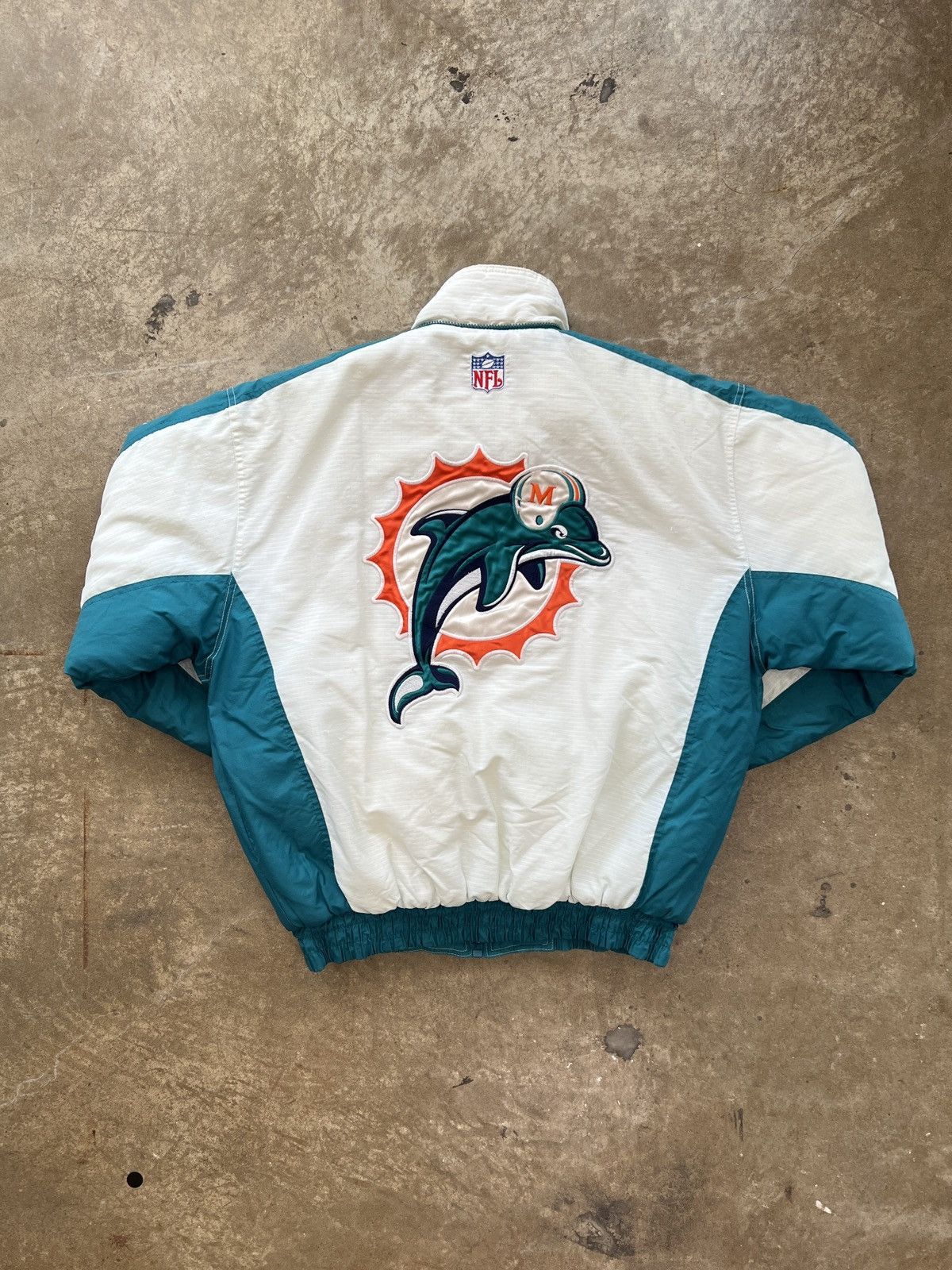Vintage 90s Pro Line NFL Miami Dolphins Jacket Large