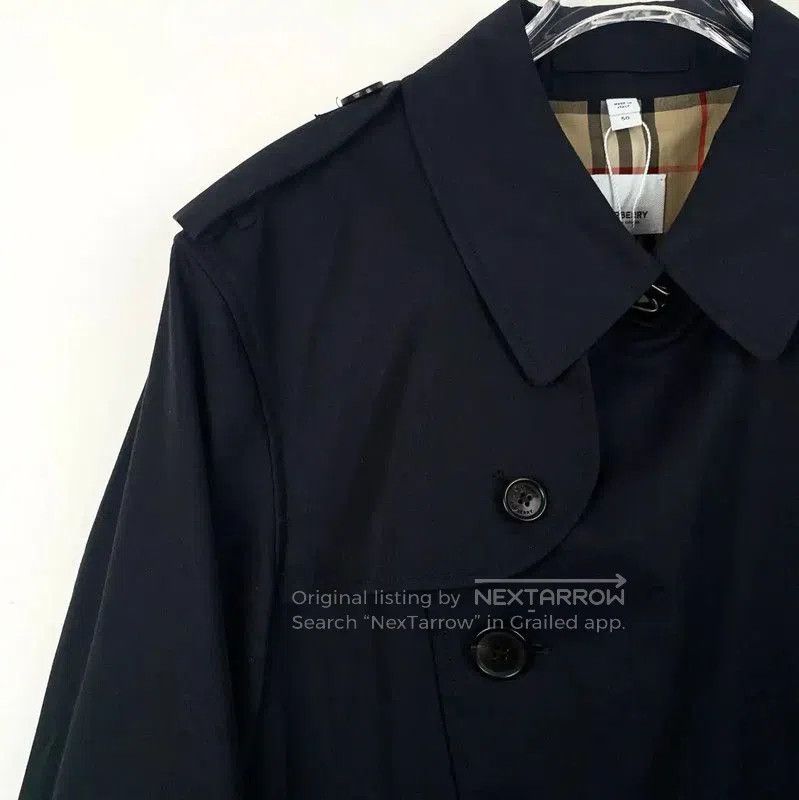 Burberry Burberry Navy Cotton Men's Trench Coat. Size US L / EU 52-54 / 3 - 3 Thumbnail