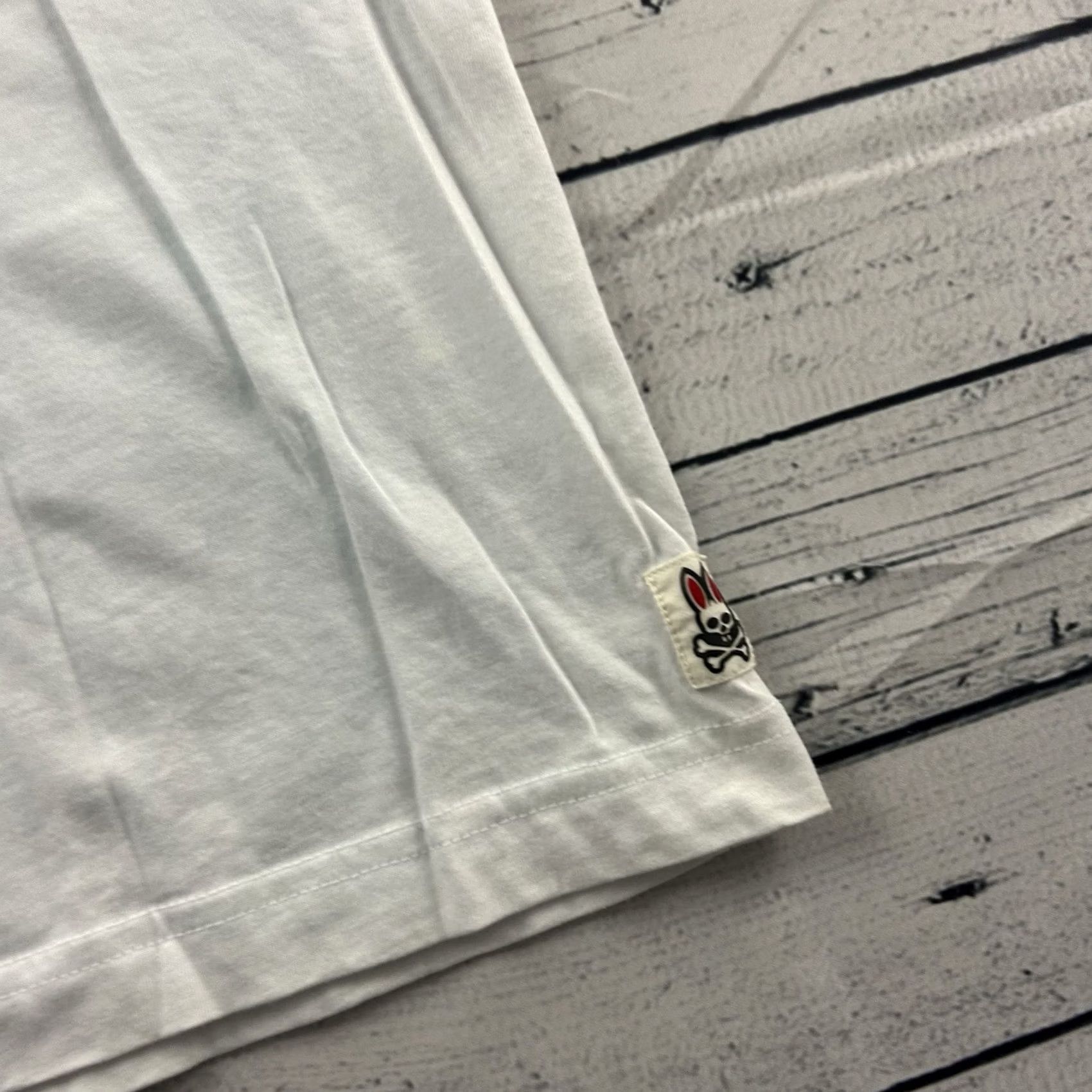 Psycho Bunny Psycho Bunny Short Sleeve T-Shirt Men’s 4 White Blue Pima Cotton Ringer Shirt Size US S / EU 44-46 / 1 - 2 Thumbnail