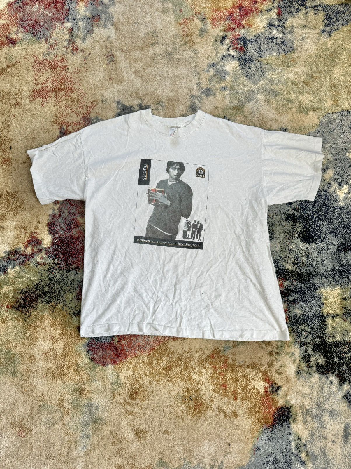 Fruit Of The Loom × Vintage Vintage 90s Boddingtons t-shirt Size US XL / EU 56 / 4 - 1 Thumbnail
