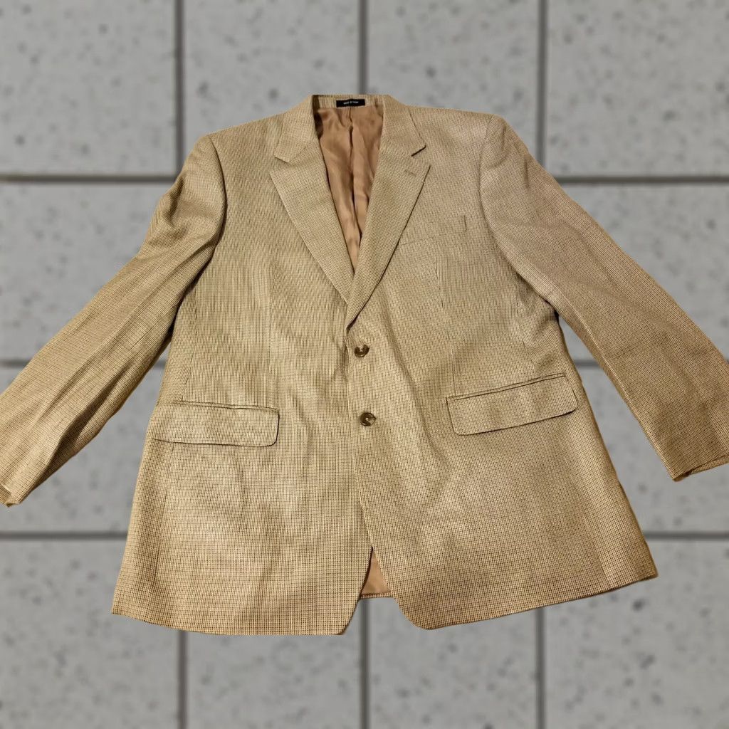 Polo Ralph Lauren Mens Polo Ralph Lauren Silk Sports Jacket Blazer 44R Khaki Size US XXL / EU 58 / 5 - 1 Thumbnail