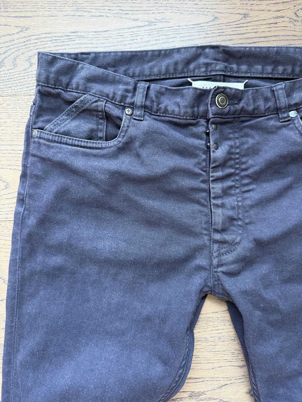 Maison Margiela Early Martin Margiela Line 10 Mens Blue Twill Slim Jeans Size US 33 - 2 Thumbnail