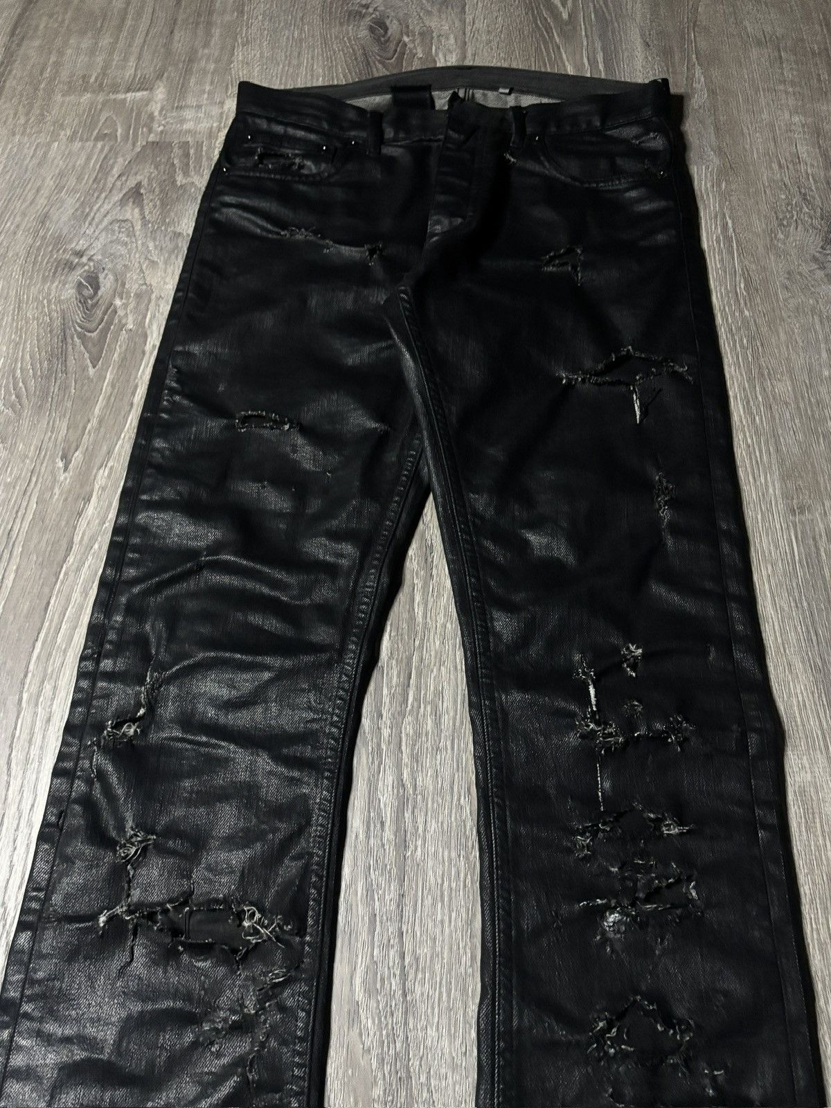 Dior dior ss04 "strip" destroyed denim Size US 28 / EU 44 - 6 Thumbnail