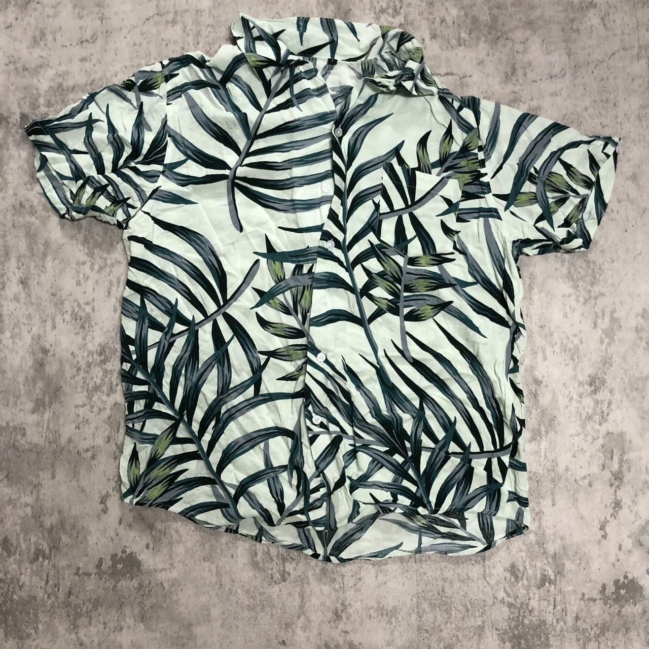 Other White and green tropical shirt #tropical Size US L / EU 52-54 / 3 - 1 Thumbnail