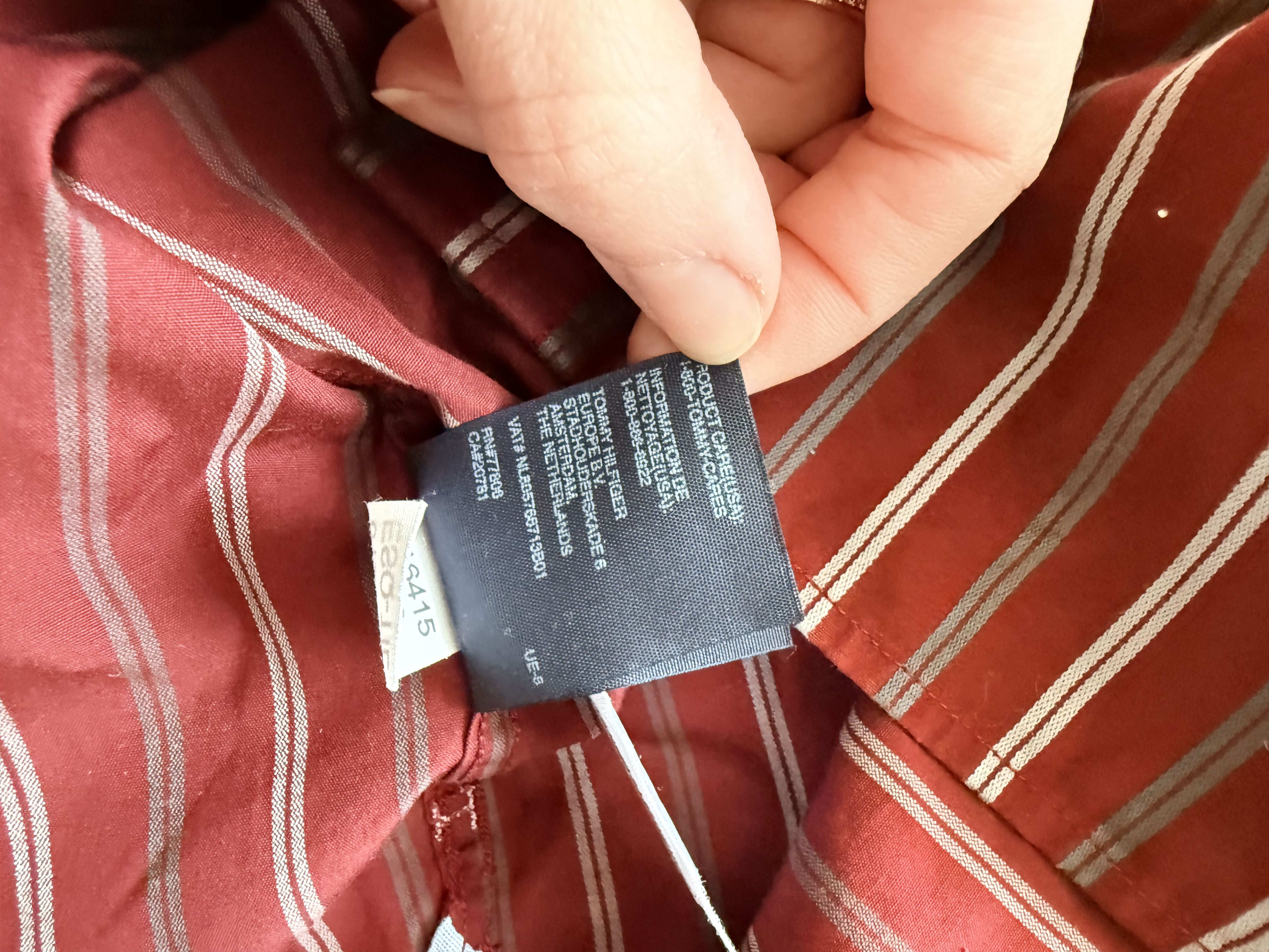 Tommy Hilfiger Tommy Hilfiger maroon striped shirt Size US L / EU 52-54 / 3 - 8 Thumbnail