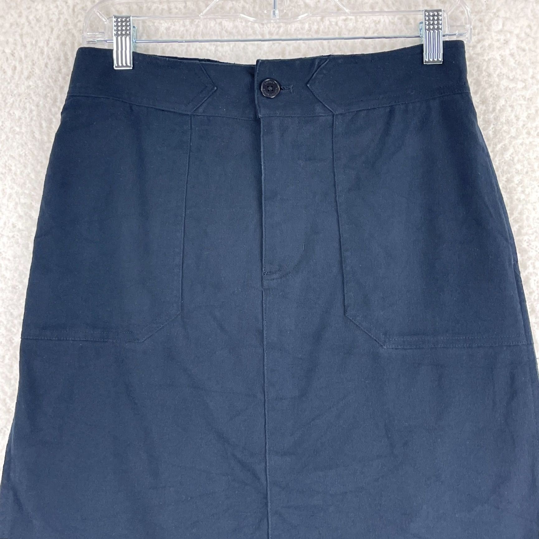 Ralph Lauren Lauren Ralph Lauren Black A-Line Knee Length Skirt Womens Size 4 Cotton Spandex Size 27" / US 4 / IT 40 - 2 Thumbnail