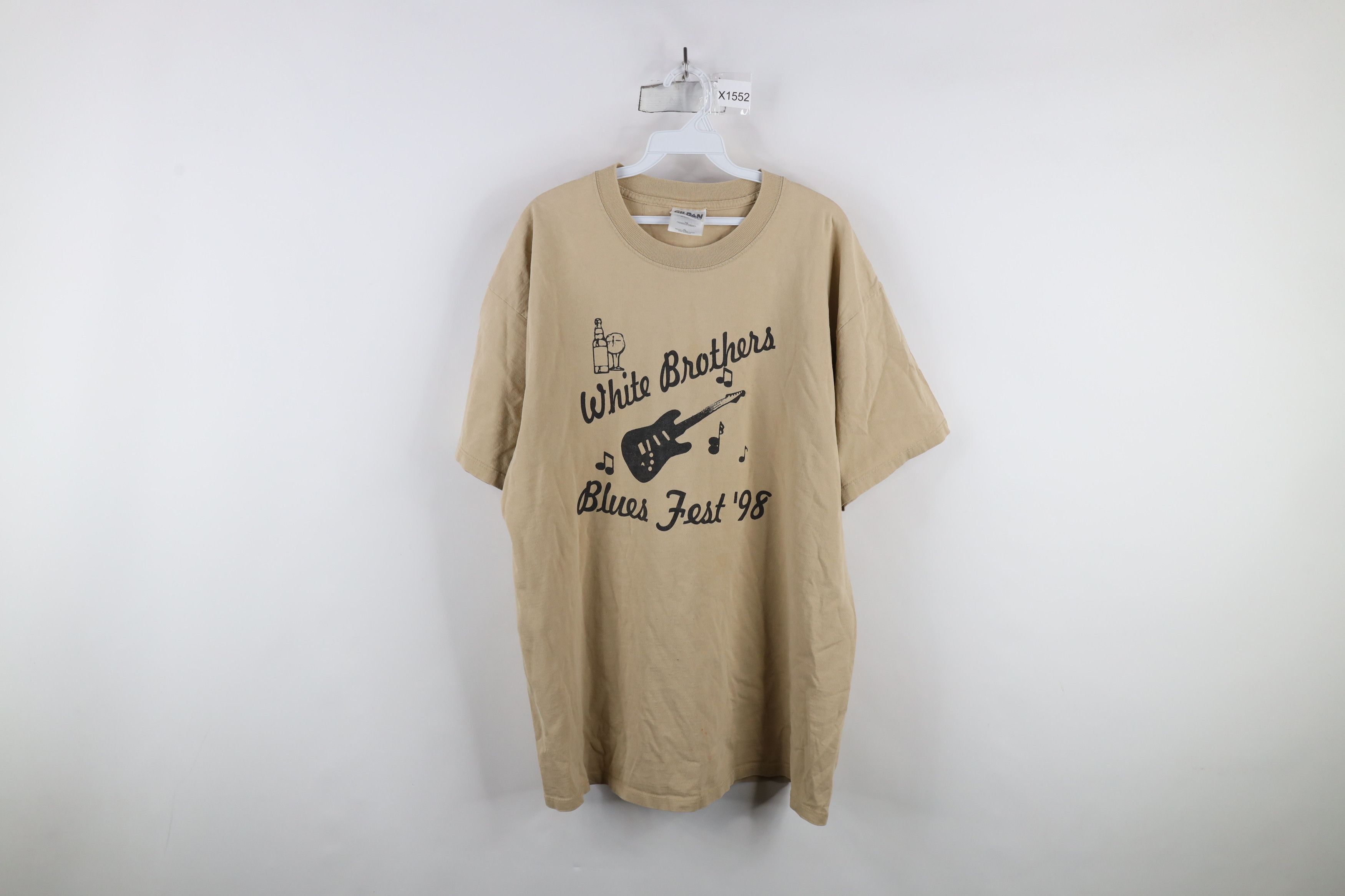 Vintage Vintage 90s White Brothers Blues Fest 1998 T-Shirt Beige Size US XL / EU 56 / 4 - 1 Thumbnail