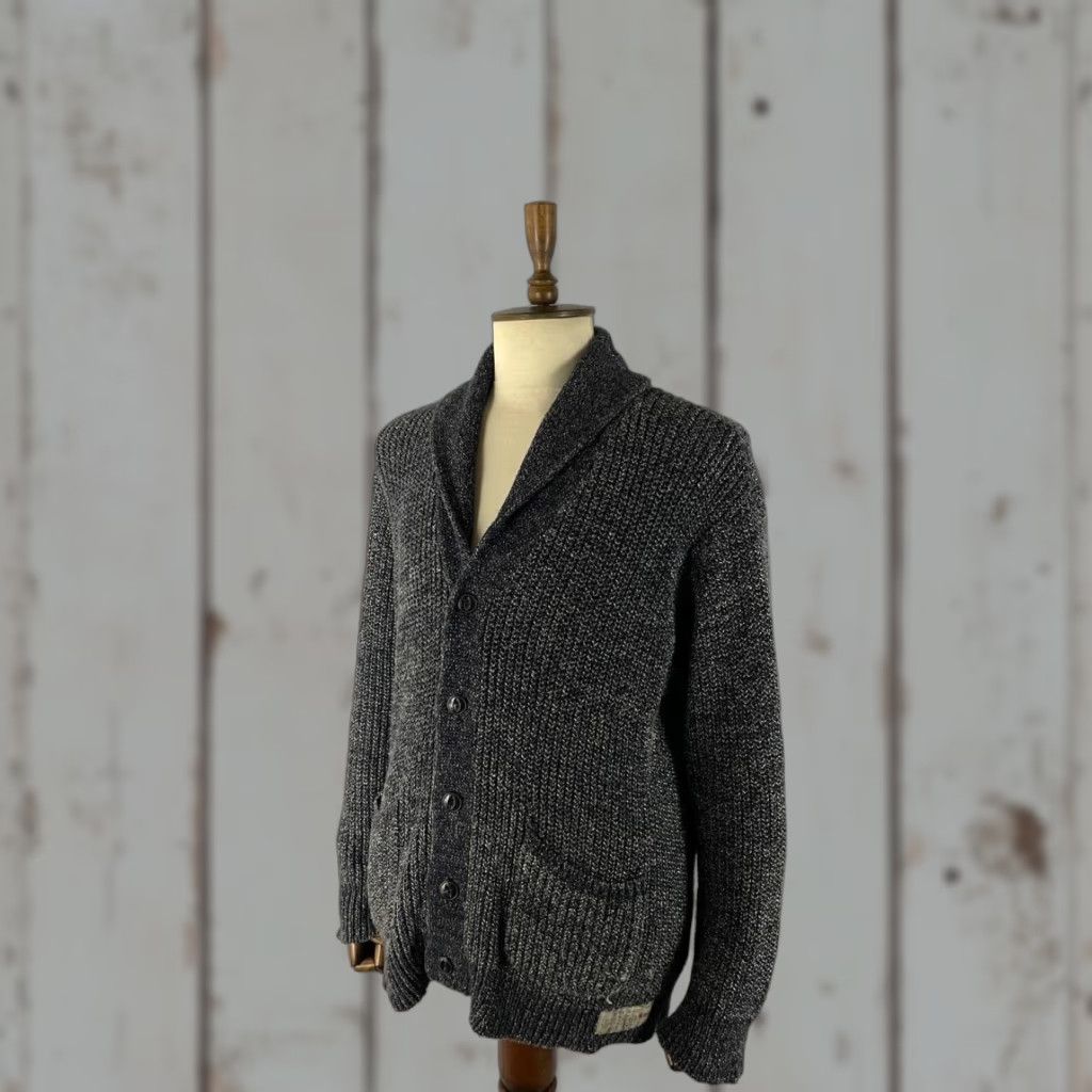 Vintage Denim & Supply Ralph Lauren Mens Cardigan Sweater L Black Long Sleeve Men Regular Fit Casual Shirt Size US L / EU 52-54 / 3 - 1 Thumbnail