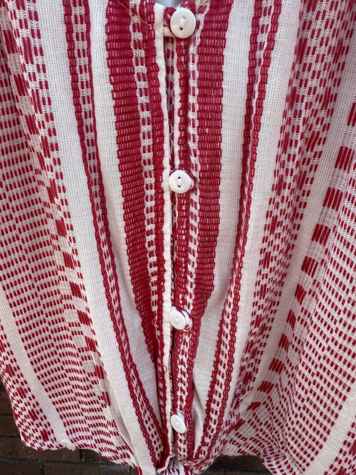 Other En Creme Red White Stripe Button Front Tie Hem Cami Tank Top Size L / US 10 / IT 46 - 9 Thumbnail
