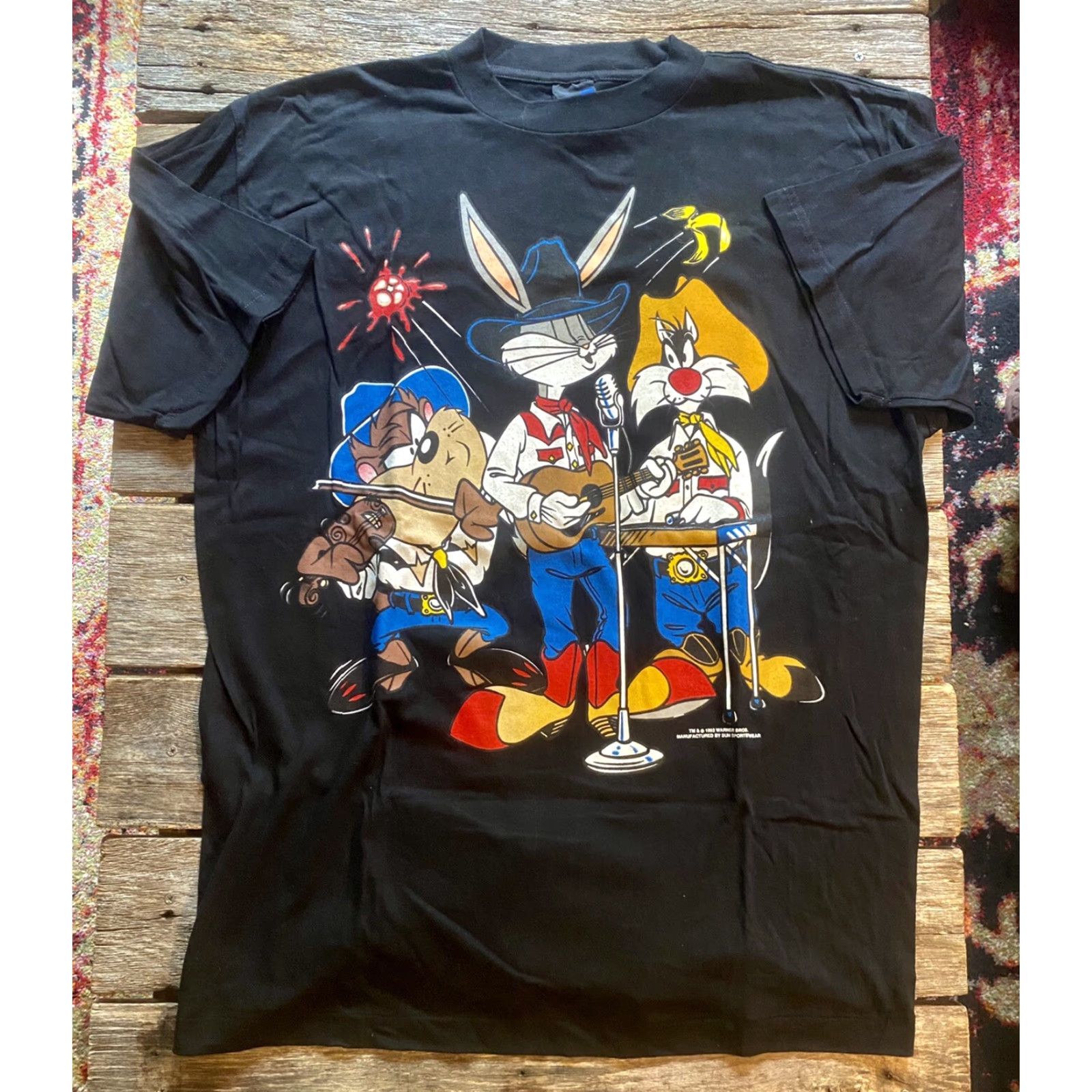 Vintage VINTAGE Warner Brothers Bugs Bunny Taz Sylvester Cat Shirt XL Men NOS Size US XL / EU 56 / 4 - 2 Thumbnail
