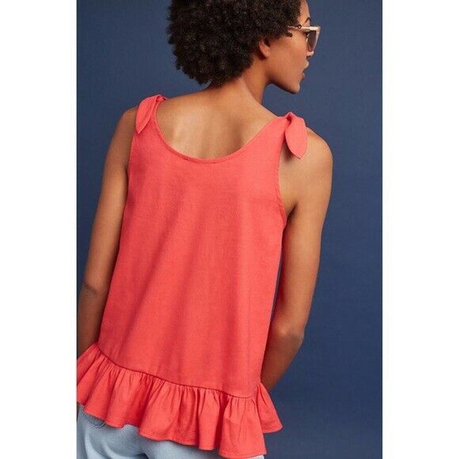 Anthropologie New Anthropologie Phoebe Tie-Strap Top by Ro & De $88 XS Size XS / US 0-2 / IT 36-38 - 3 Thumbnail