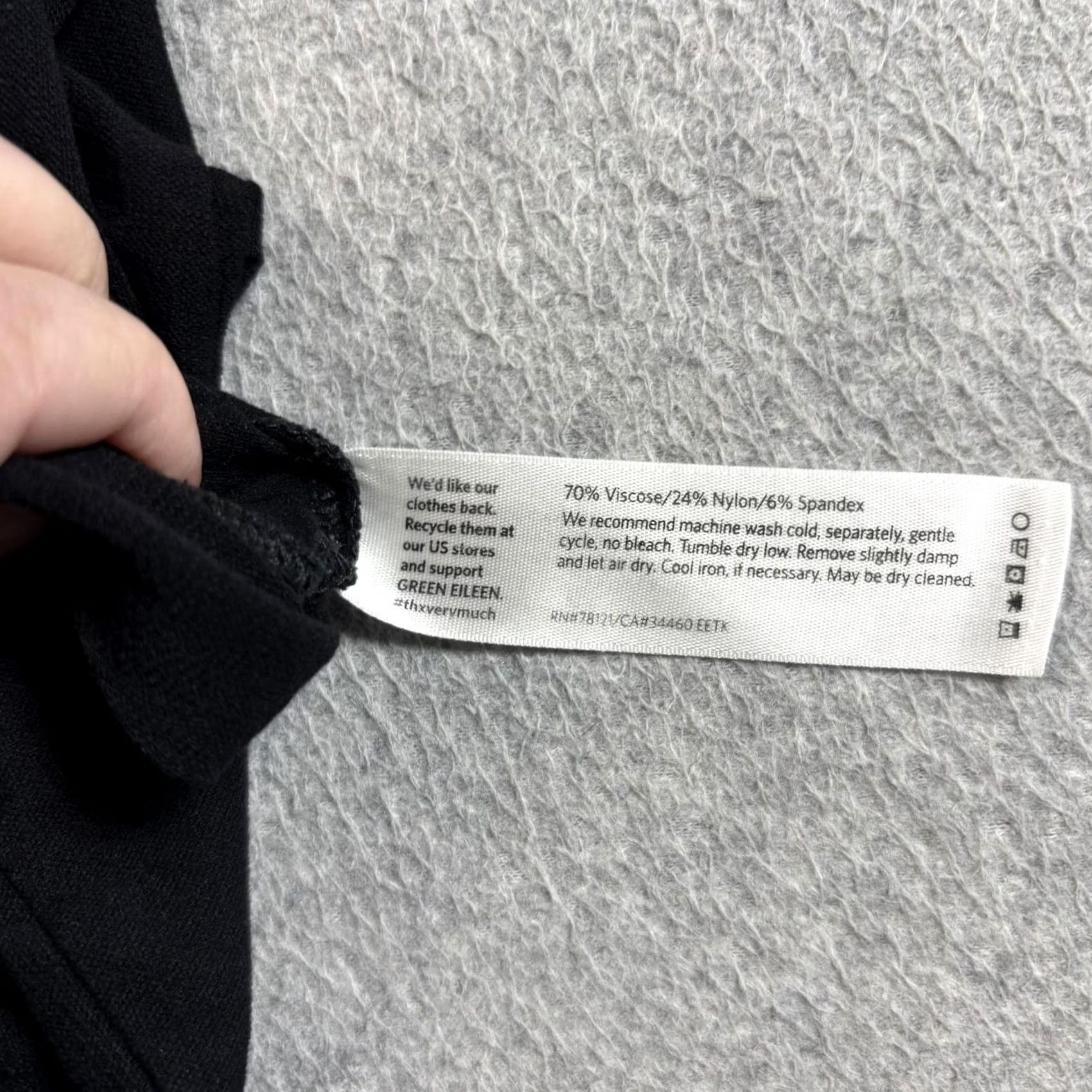 Eileen Fisher Eileen Fisher Pants Women M Black Crepe Pull On Stretch Office Comfortable Size 32" / US 10 / IT 46 - 4 Thumbnail