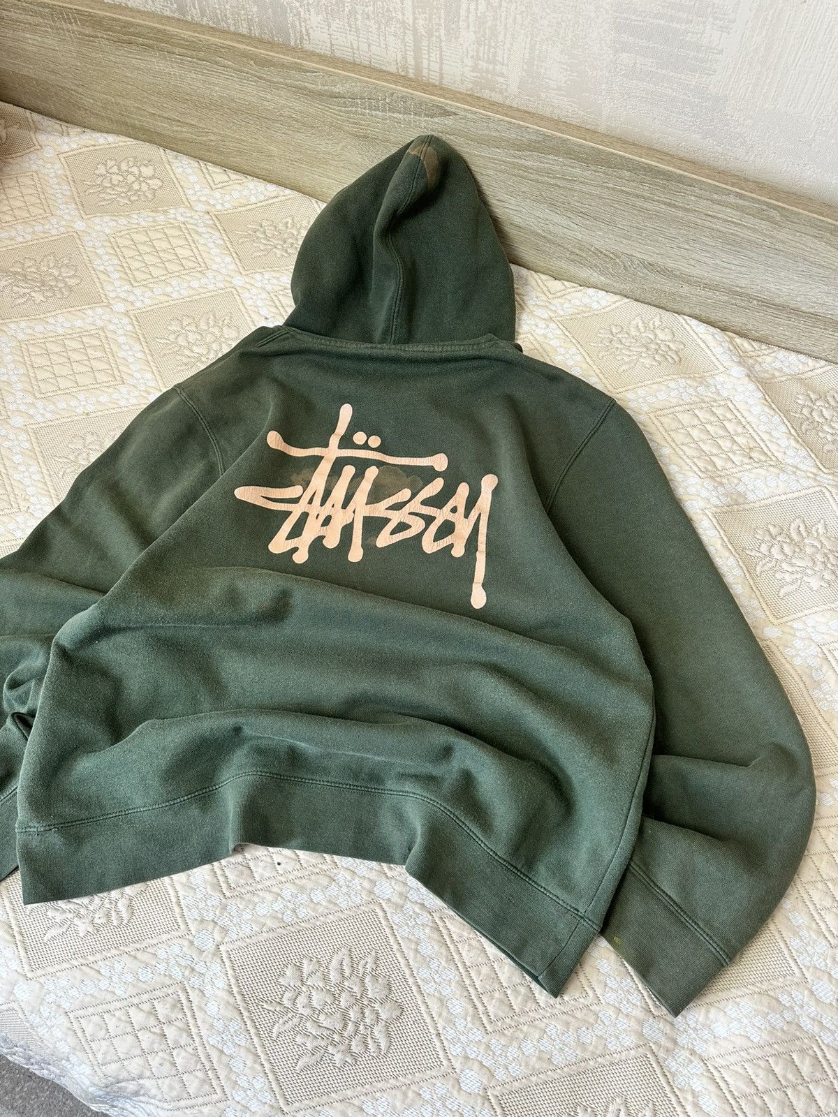 Stussy 🔥 Stussy Vintage Big Logo Washed Faded Hoodie Sweatshirt Y2K Size US M / EU 48-50 / 2 - 2 Thumbnail
