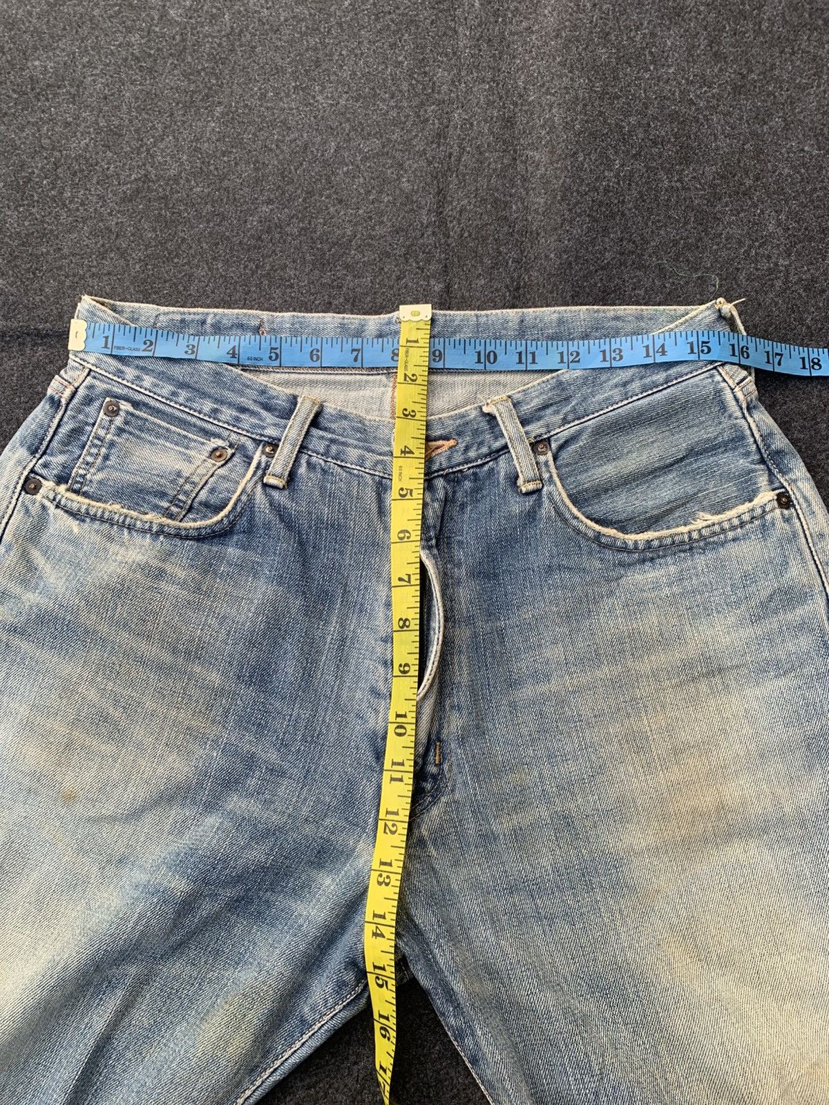 Edwin Baggy Edwin 505 selvedge.made In Japan 🇯🇵 Size US 31 - 7 Thumbnail