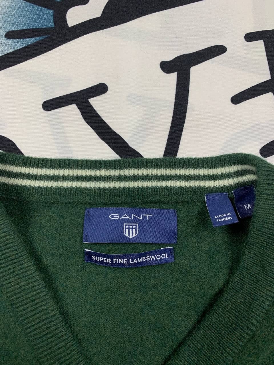 Gant Gant USA lambswool merino green v-neck sweater Size M Size US M / EU 48-50 / 2 - 3 Thumbnail