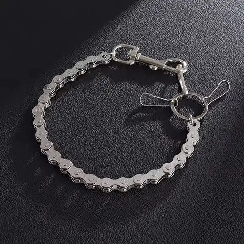 Jewelry 44Cm Length Motorcycle Chain Wallet Waist Key Chain in Silver, Men's