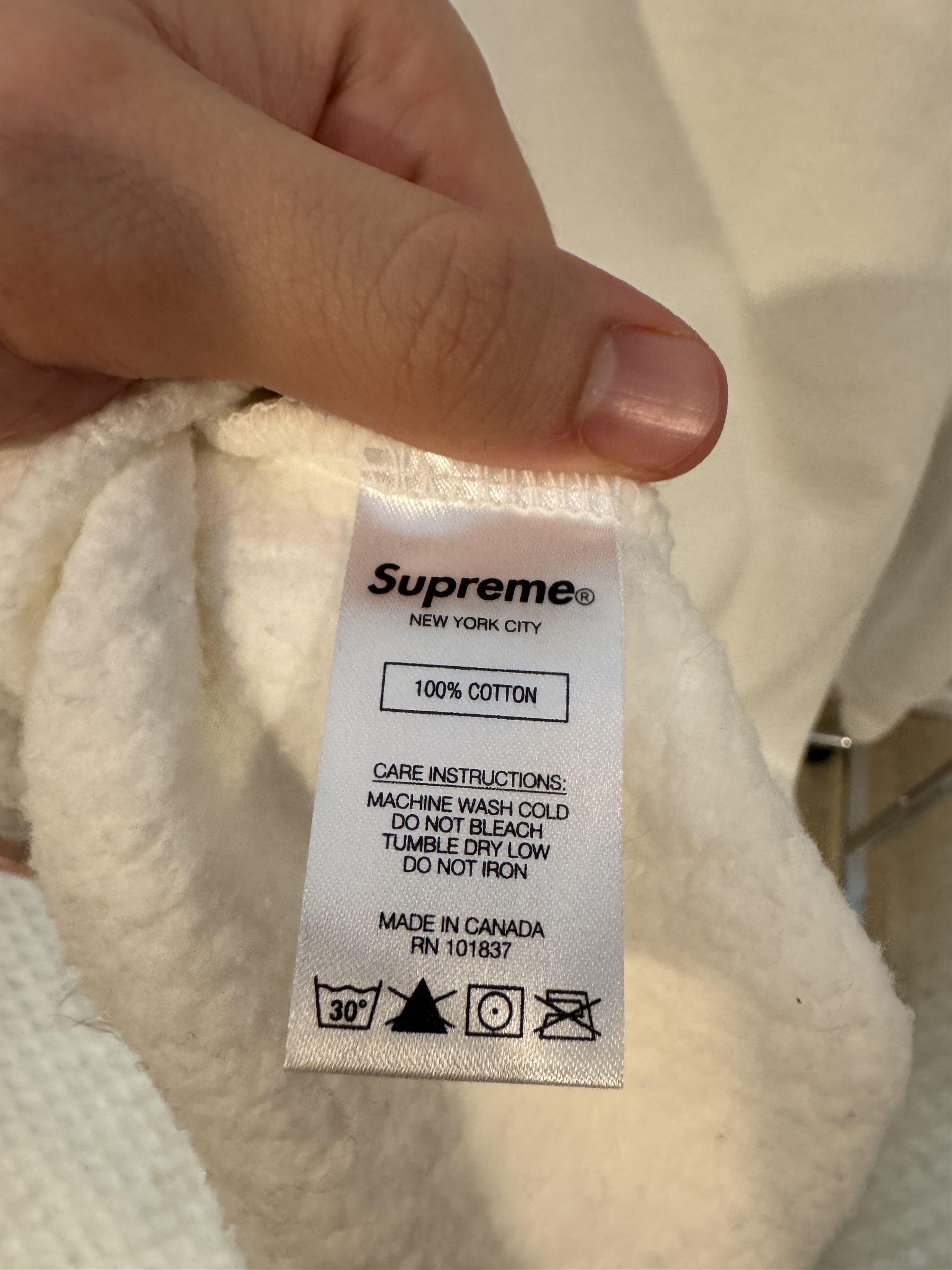 Supreme Supreme Stacked Crewneck Fleece White Size US L / EU 52-54 / 3 - 8 Thumbnail