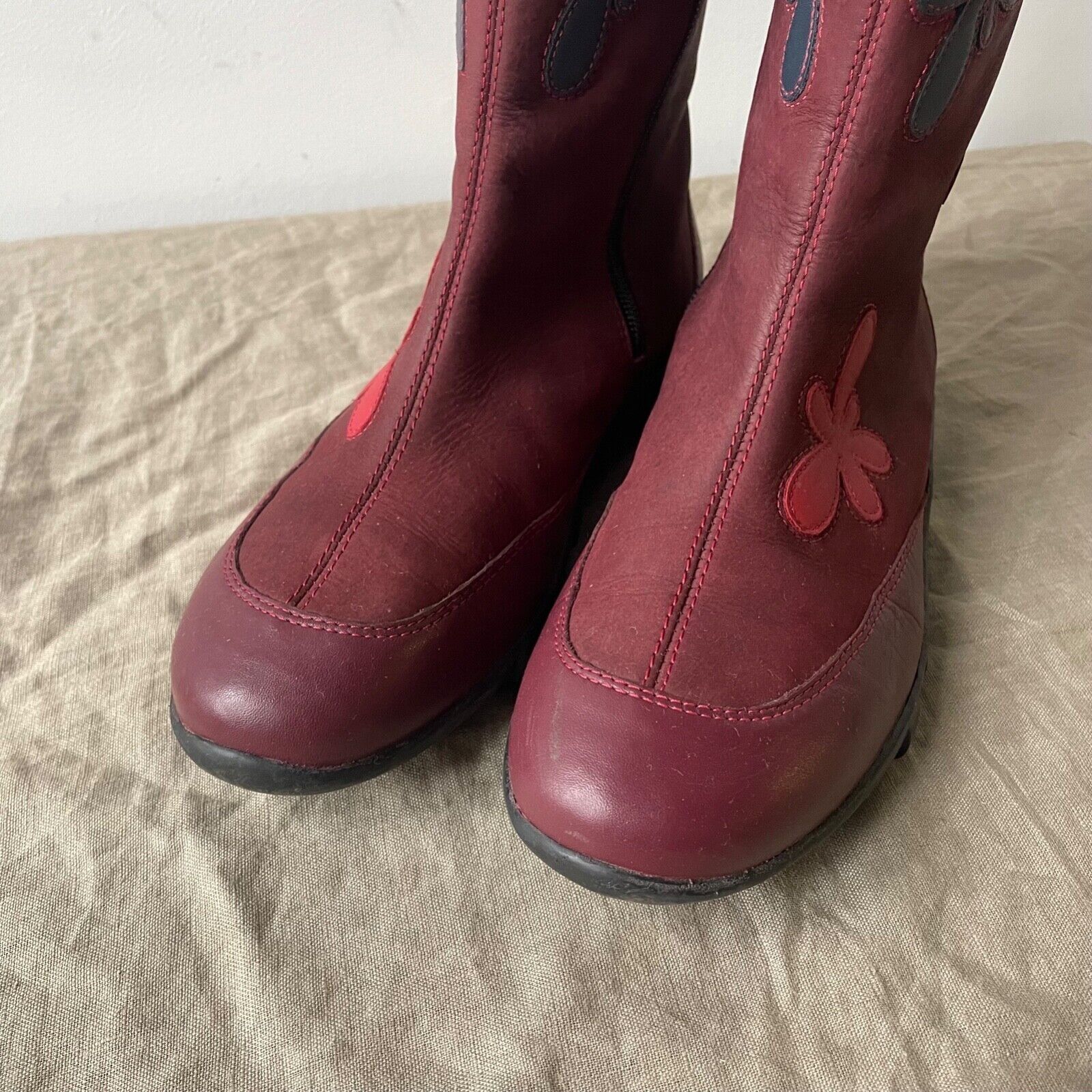Ecco Ecco Y2K Vintage Flower High Top Boots 8499AC Size US 8 / IT 38 - 6 Thumbnail