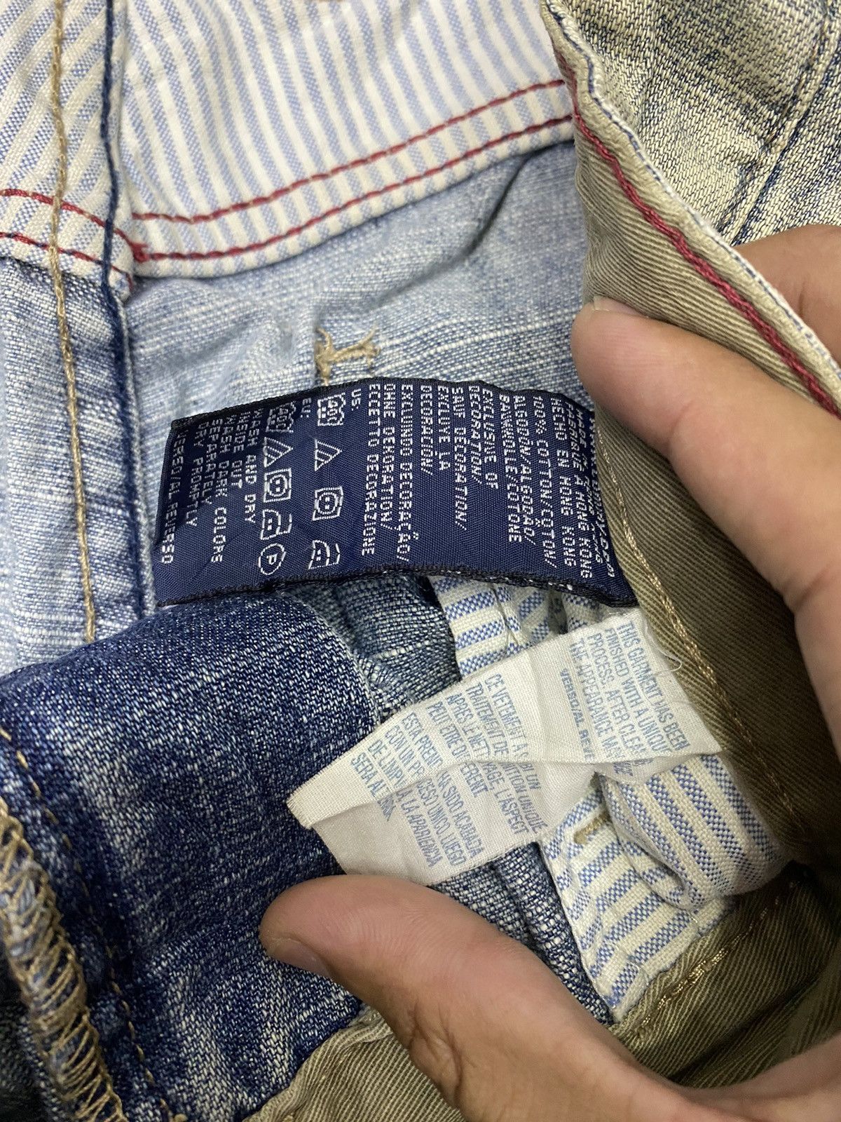 Beauty Beast × Hysteric Glamour BAGGY JEANS DISTRESS RIPS TOMMY HILFIGER BAGGY SKATER STYLE Size US 35 - 11 Thumbnail
