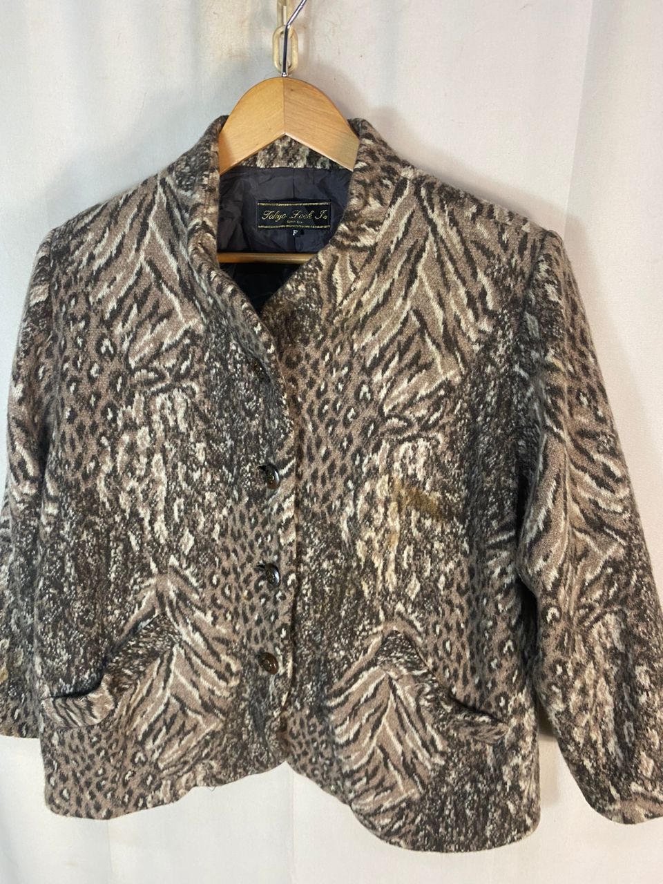 Japanese Brand Leopard fullprint button up jacket by Tokyo look Size L / US 10 / IT 46 - 5 Thumbnail