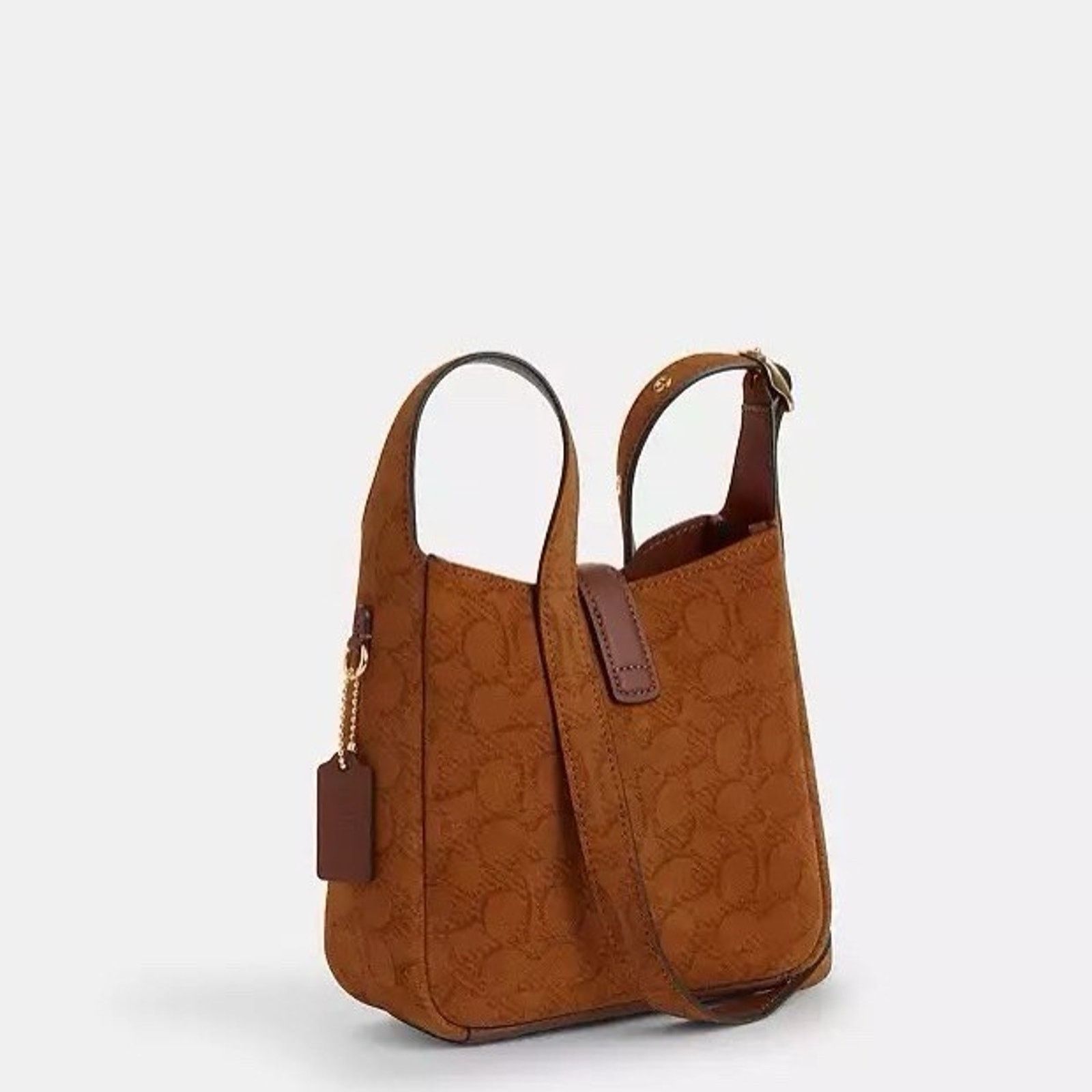 Coach NWT Coach Hadley Mini Crossbody Bag CCE16, suede/Im/Caramel Size ONE SIZE - 12 Thumbnail