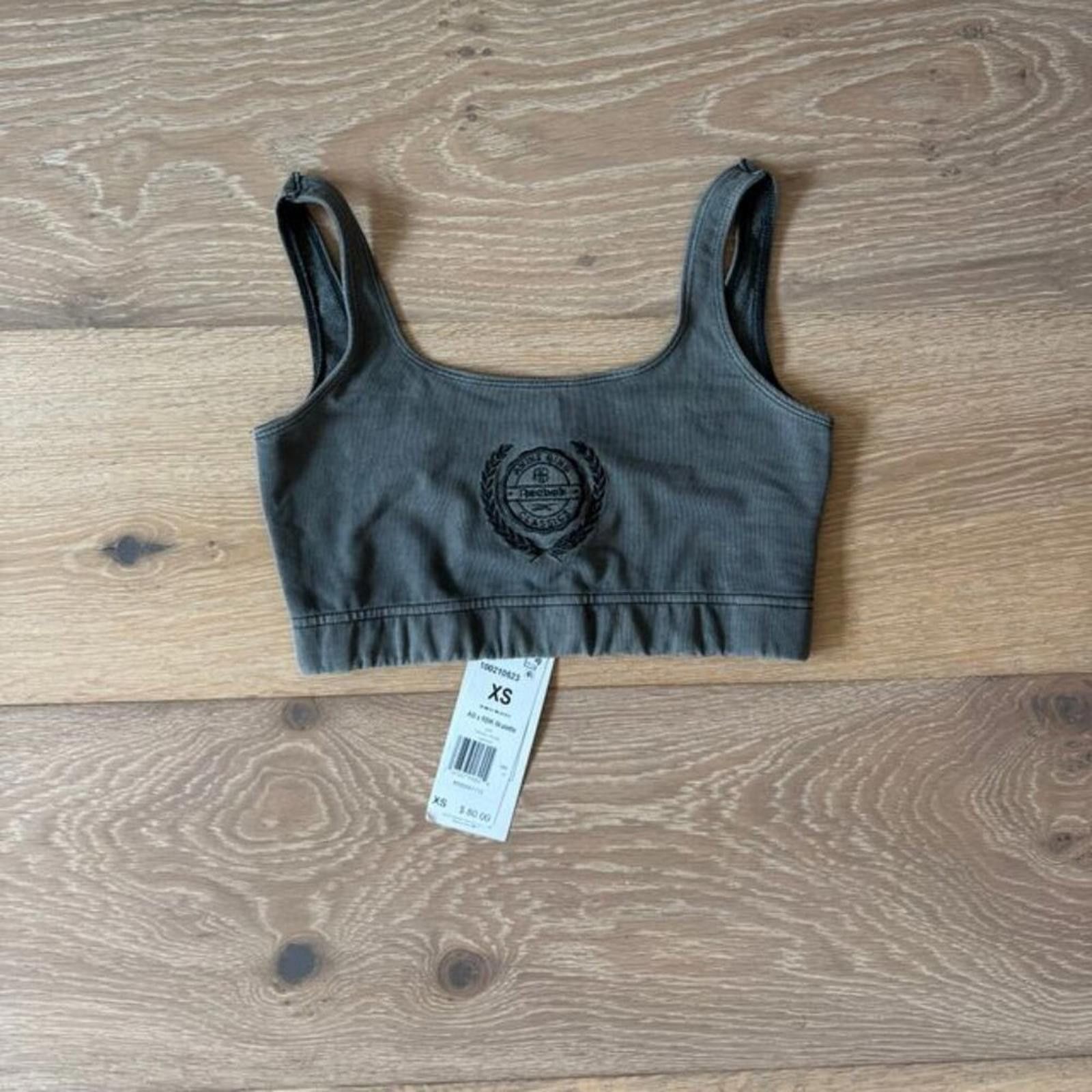 Designer NWT ANINE BING Graphic Print Square Neckline Crop Top Size XS / US 0-2 / IT 36-38 - 1 Thumbnail