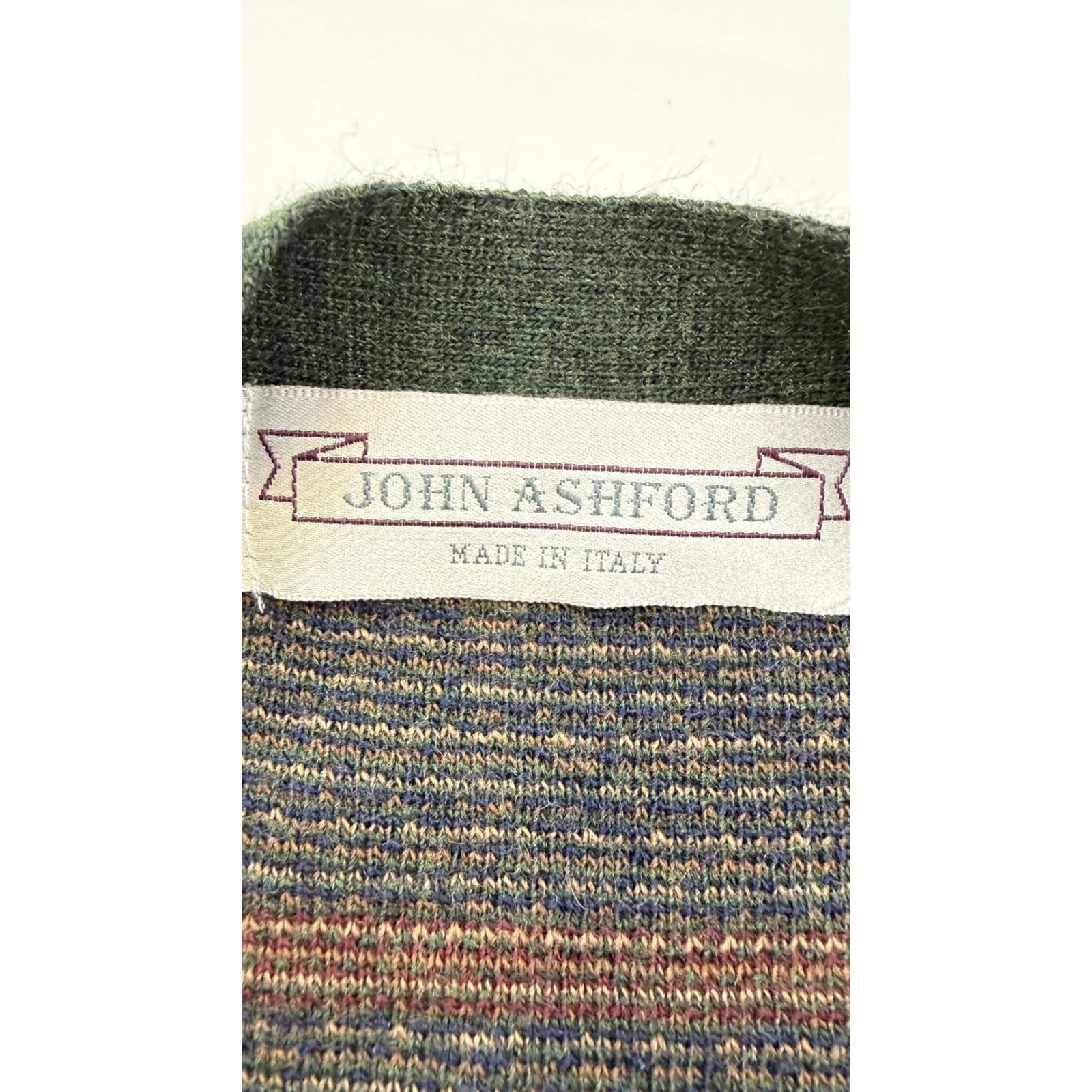 Vintage VINTAGE John Ashford Sweater Vest Mens Medium Blue Check Knit V-Neck Made In Italy Size US M / EU 48-50 / 2 - 3 Thumbnail