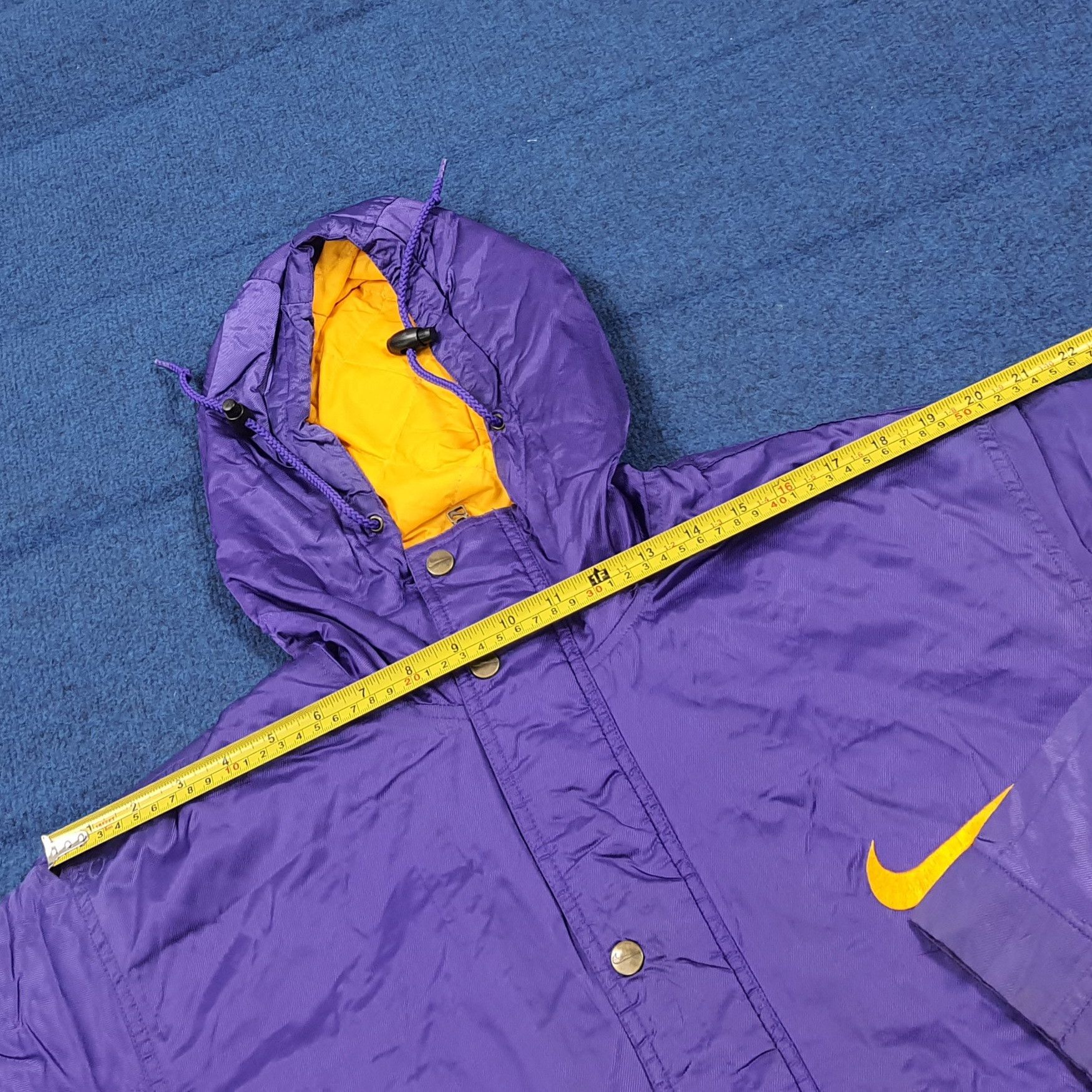 Vintage 90s Nike Big Swoosh Parka Jacket For Kids C289N4