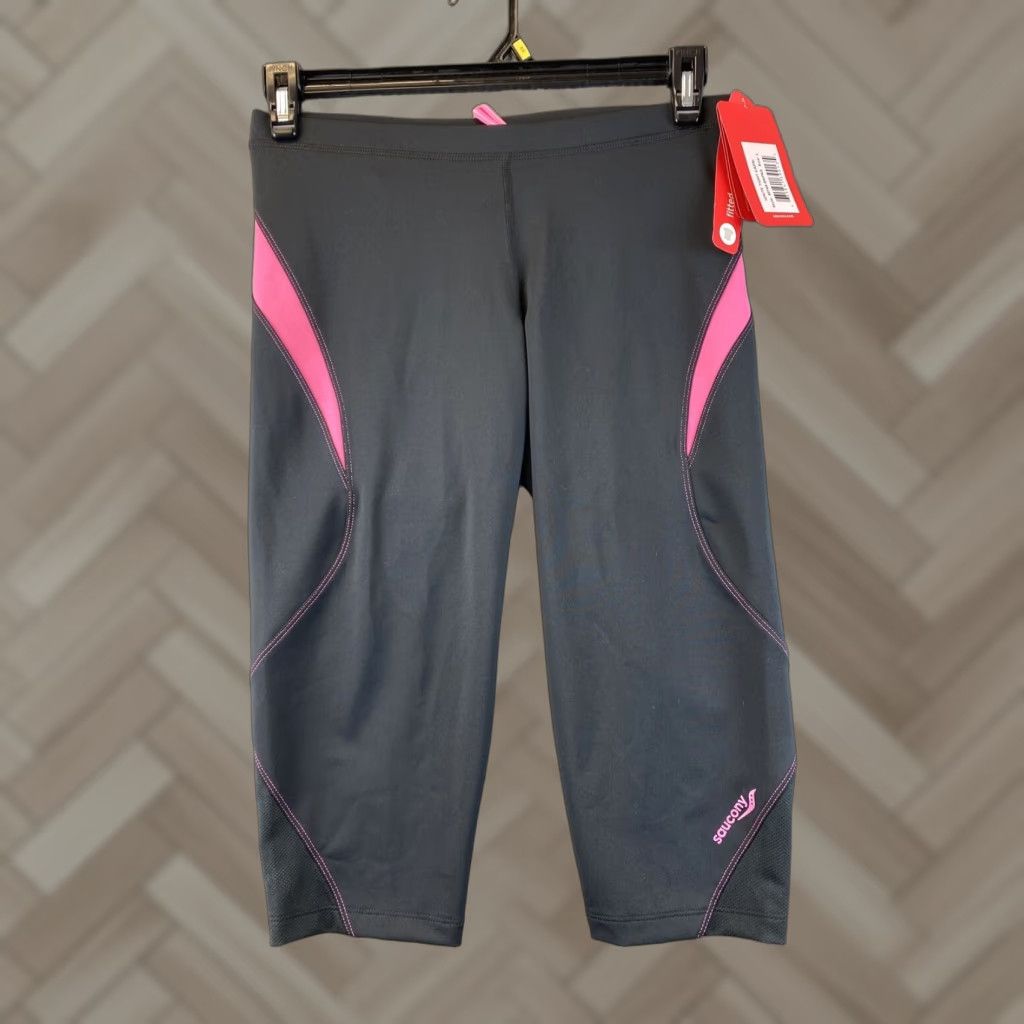 Saucony VINTAGE Saucony Women's Running Shorts Athletic Short Black Large Size 28" / US 6 / IT 42 - 1 Thumbnail