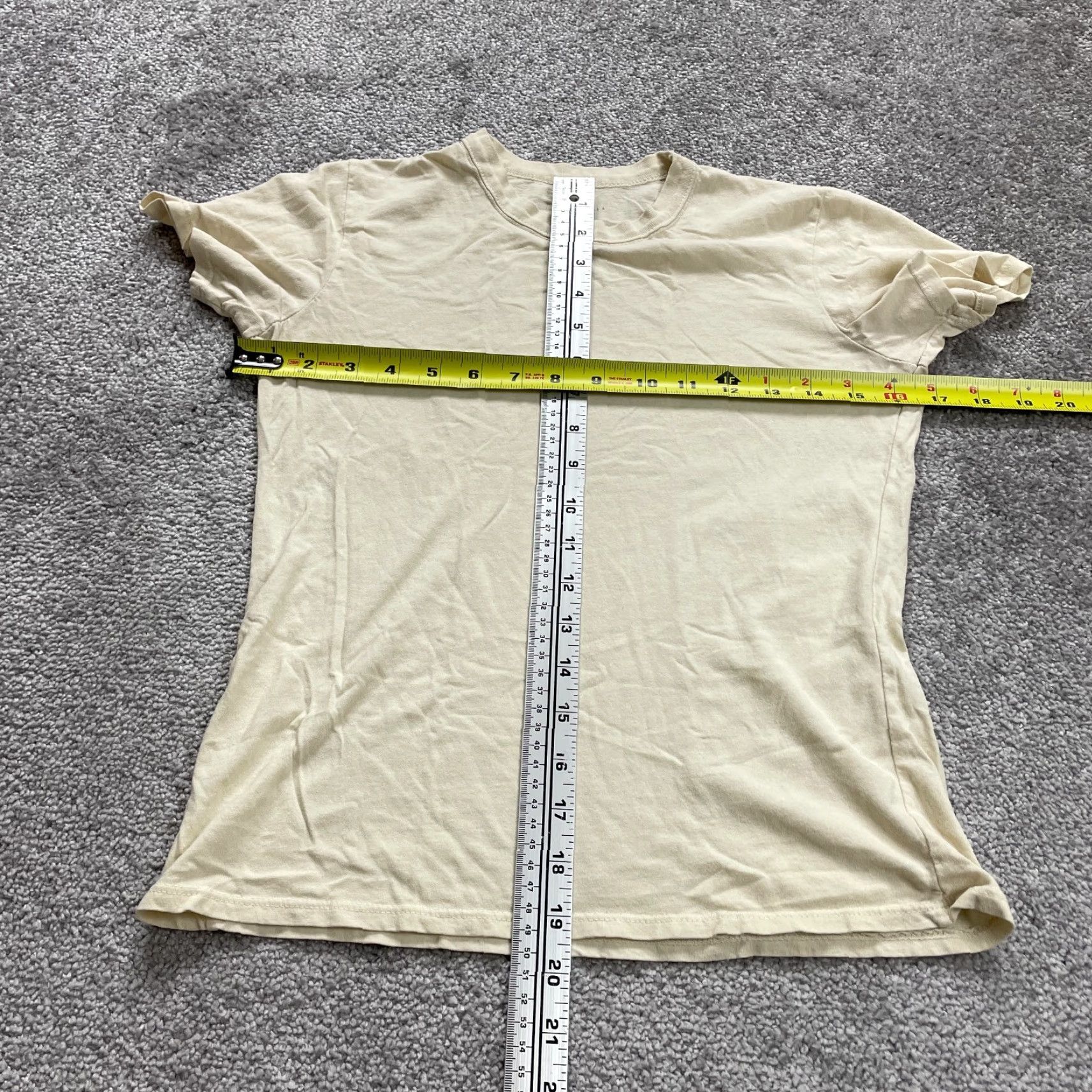 Vintage JOHN GALT Women Juniors T-Shirt One Size Beige Crew Neck Short Sleeve Casual Basic Cotton Size ONE SIZE - 5 Thumbnail