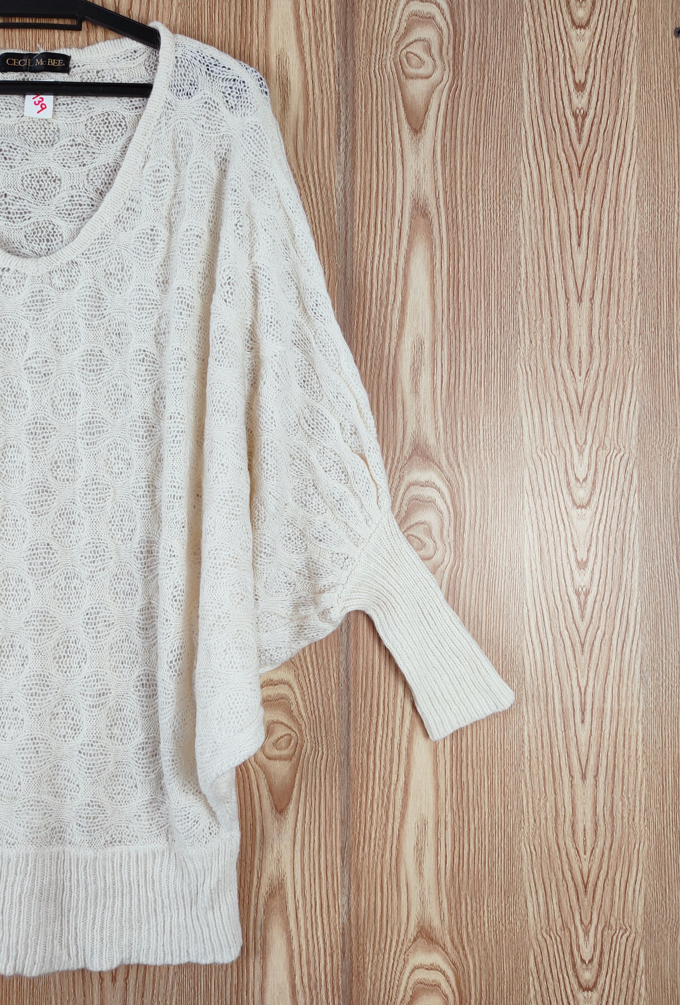 Designer × Homespun Knitwear × Japanese Brand Cecil McBee Cream Knitwear Sweatshirts #W139 Size M / US 6-8 / IT 42-44 - 5 Thumbnail