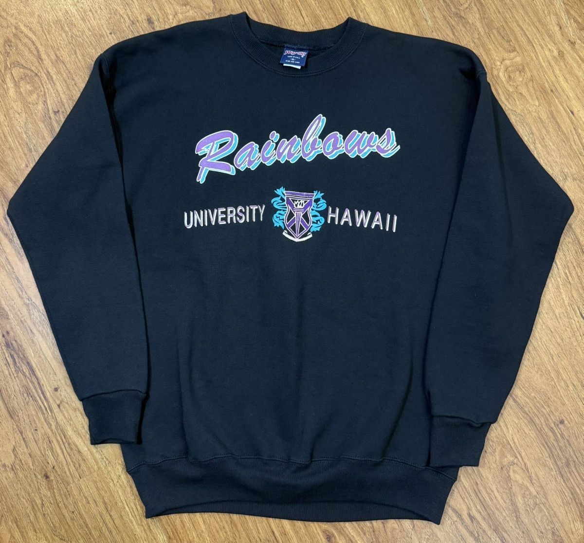 Vintage 90’s University Of Hawai’i Rainbows Sweater UH BOWS