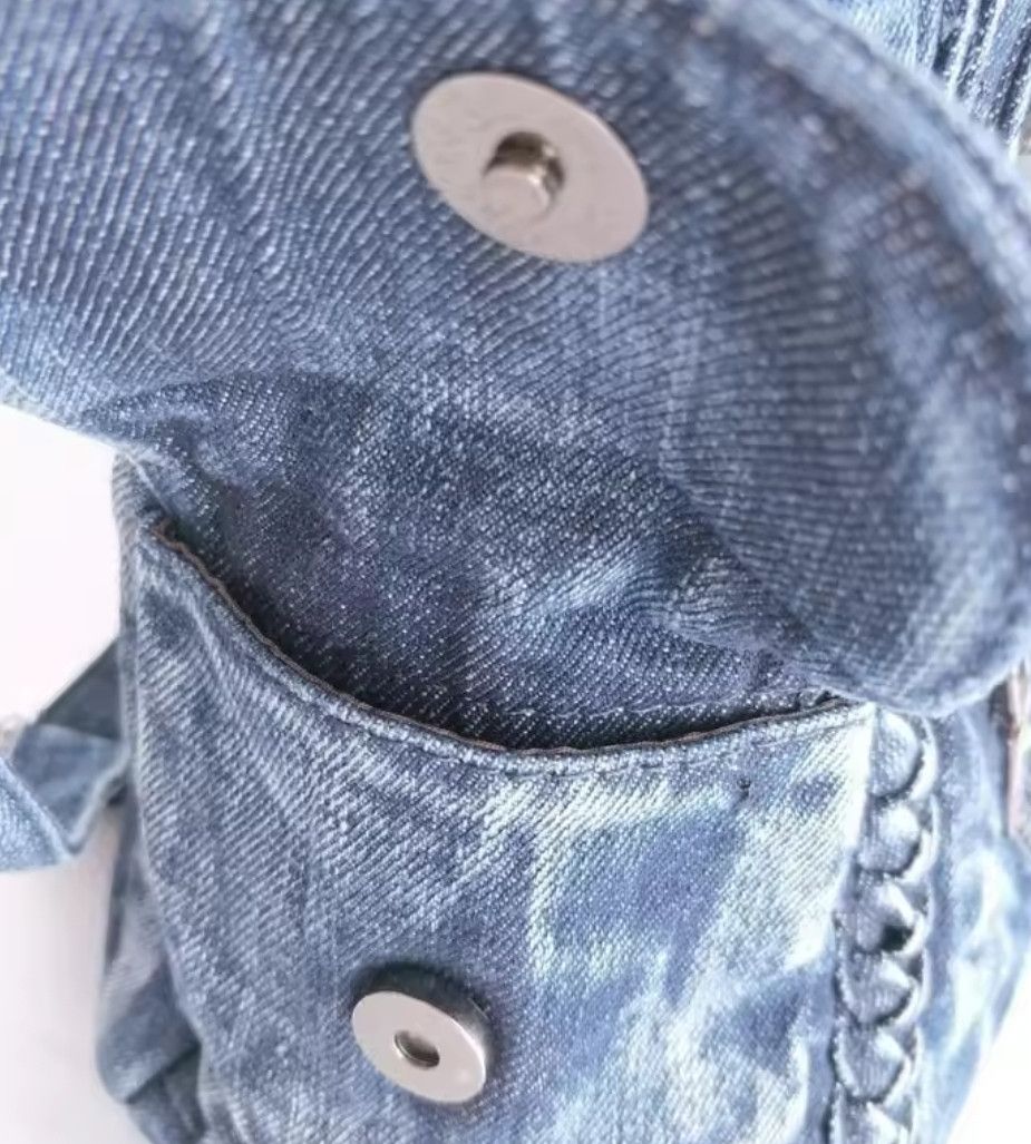 Jean × Vintage Women Shoulder Bag weave Rivet Jeans Size ONE SIZE - 5 Thumbnail